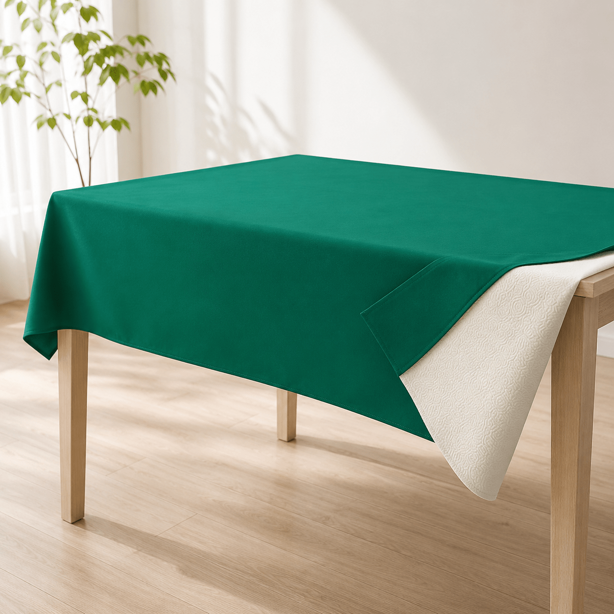 TEMU Protezione completa Proteggitavolo Mollettone PVC Hm140cm spessore 2 mm tavolo da gioco a metraggio verde e non scivola per tutte le superfici