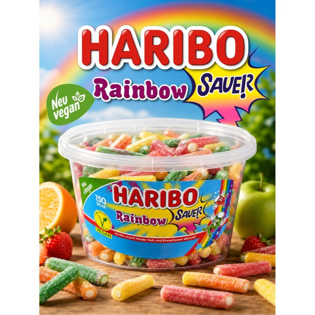 Haribo Rainbow Sour 150pcs 1050g