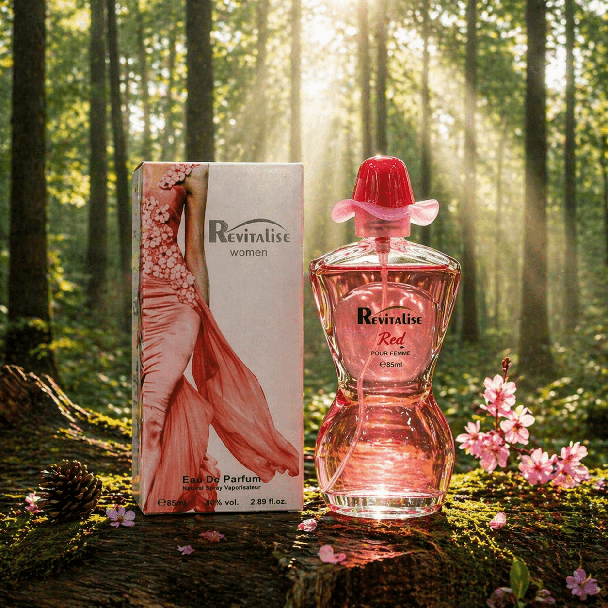 TEMU Perfume For Ladies – Revitalise Red Pour Femme 85ml Sweet Floral Musky Composition Designed As A Perfume For Woman With A And Character, This