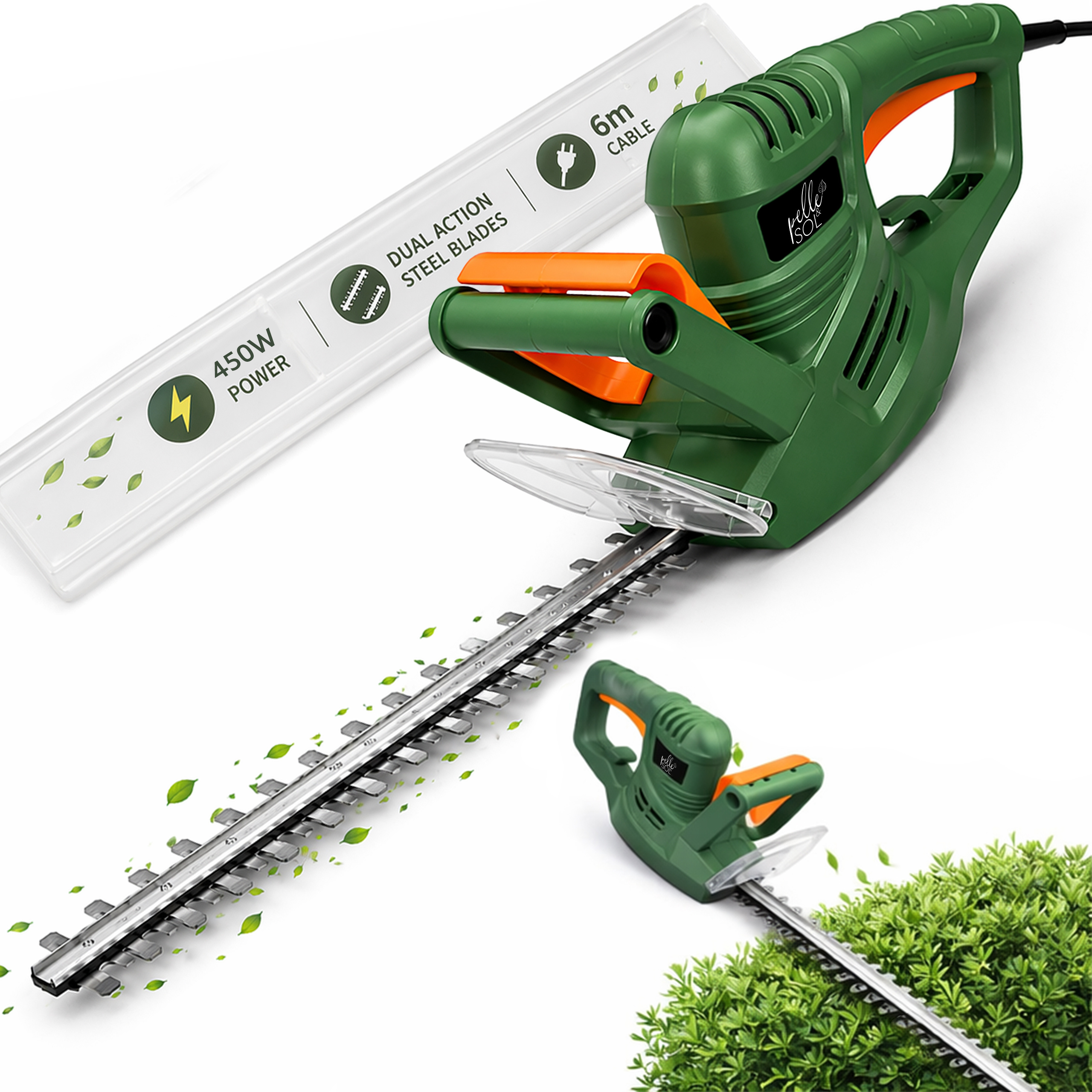 electric hedge trimmer 450w 550w with 50cm   steel   for garden shrub cutting