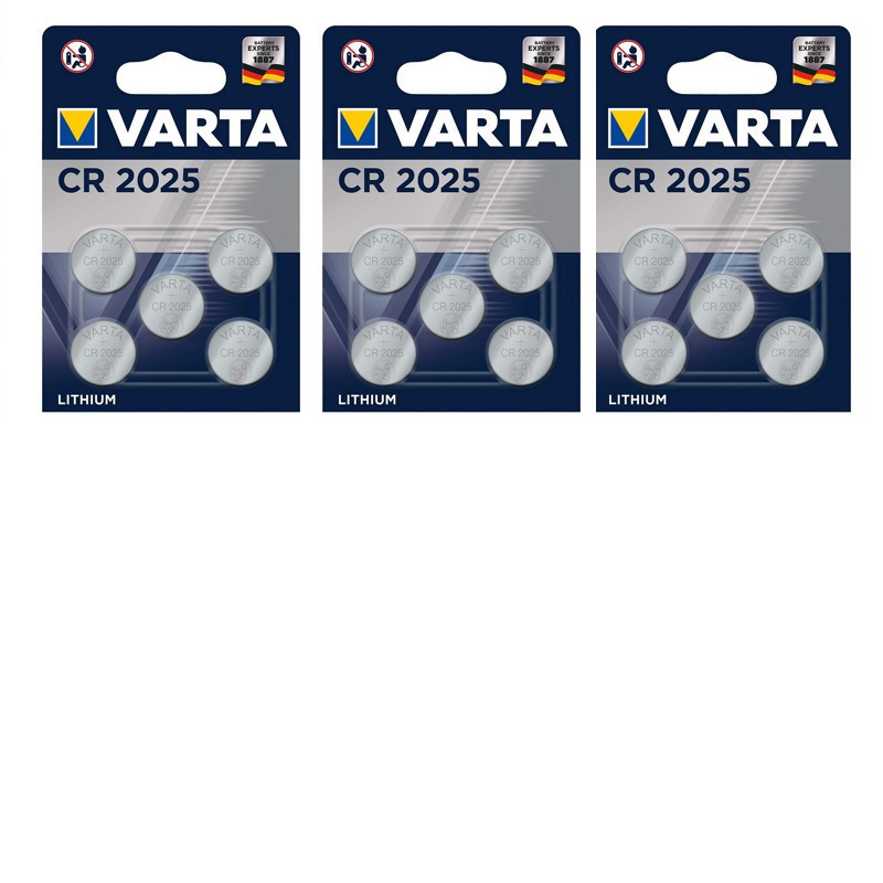 TEMU CR2025 VARTA PILE LITHIUM BOUTON 3V LOT DE 15 PILE