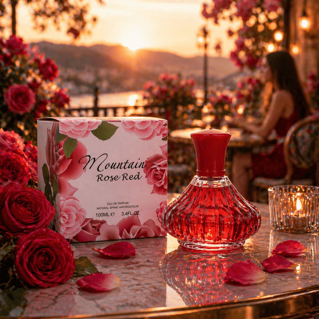 TEMU Perfume For Women Mountain Rose Red Pour Femme 100ml, Women's Perfume With A Character And A Soft Warm Finish For Everyday Wear, Ladies Perfumes