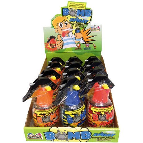 Valora Bomb Spray Plastic Grenades With Candy Spray, 12-pack