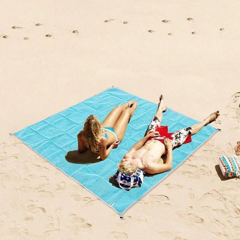 TEMU Sand Free Picnic & Beach Mat 200x150cm – Large Family Size Waterproof Outdoor Blanket, Sand Proof Beach Mat For Camping, Hiking, Festivals,