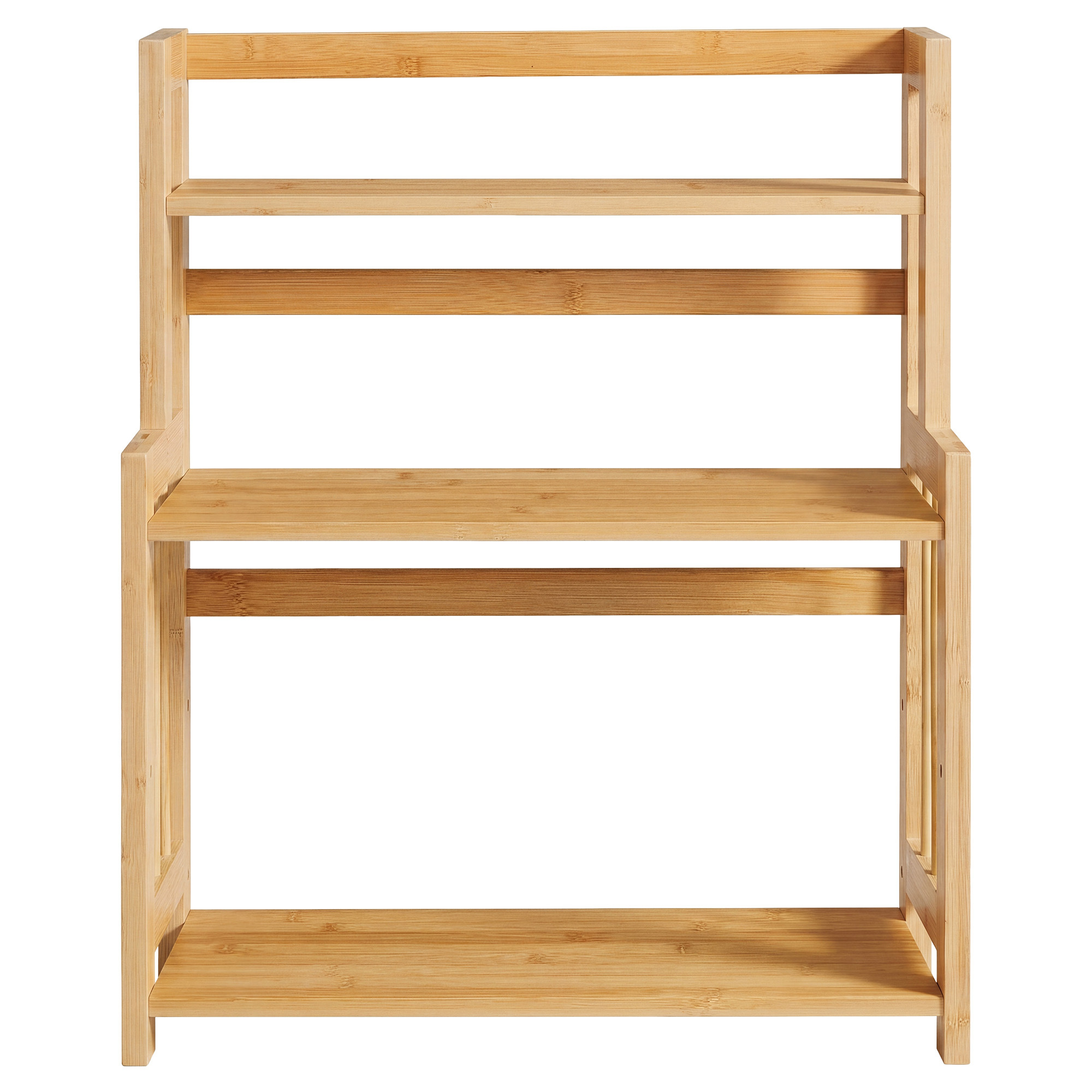 TEMU Étagère de rangement niveaux en bambou de couleur beige naturel, pour organiser des épices ou des fournitures de bureau. Adaptée , à à manger ou