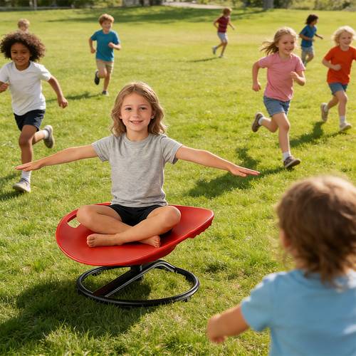durable plastic swivel sensory chair oval eggshell design non slip base office stool training and equipment suitable for training home use balance and focus enhancement exercise chair wave cushion