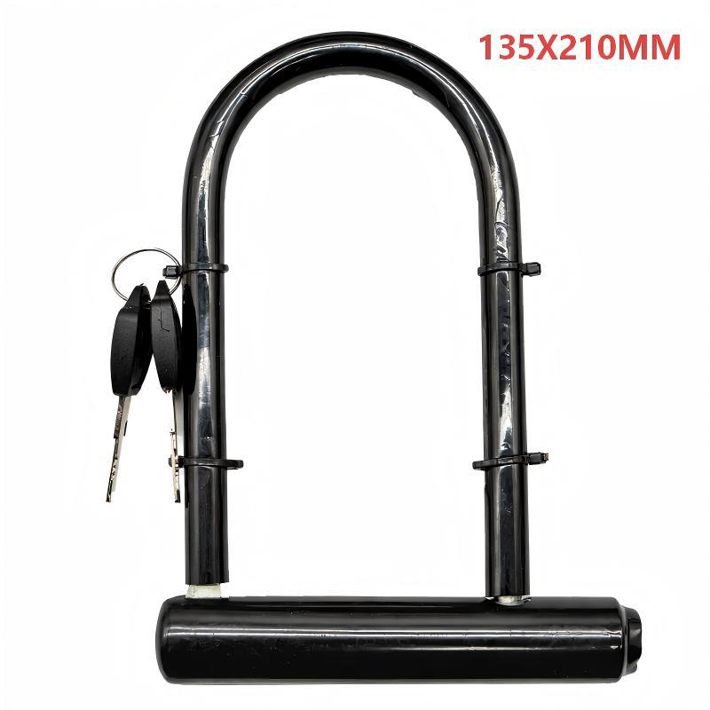 TEMU Candado U antirrobo para bicicleta, motocicleta y scooter eléctrico, acero resistente, seguridad, con llaves, 135x210mm