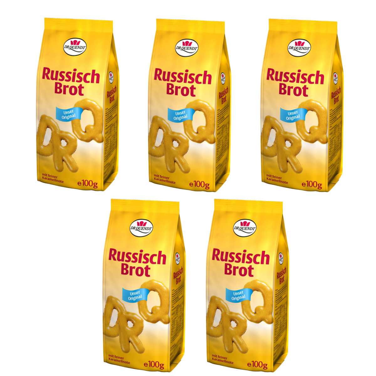 Image of Dr. Quendt Russian Bread Crispy Letter 100g 5-pack