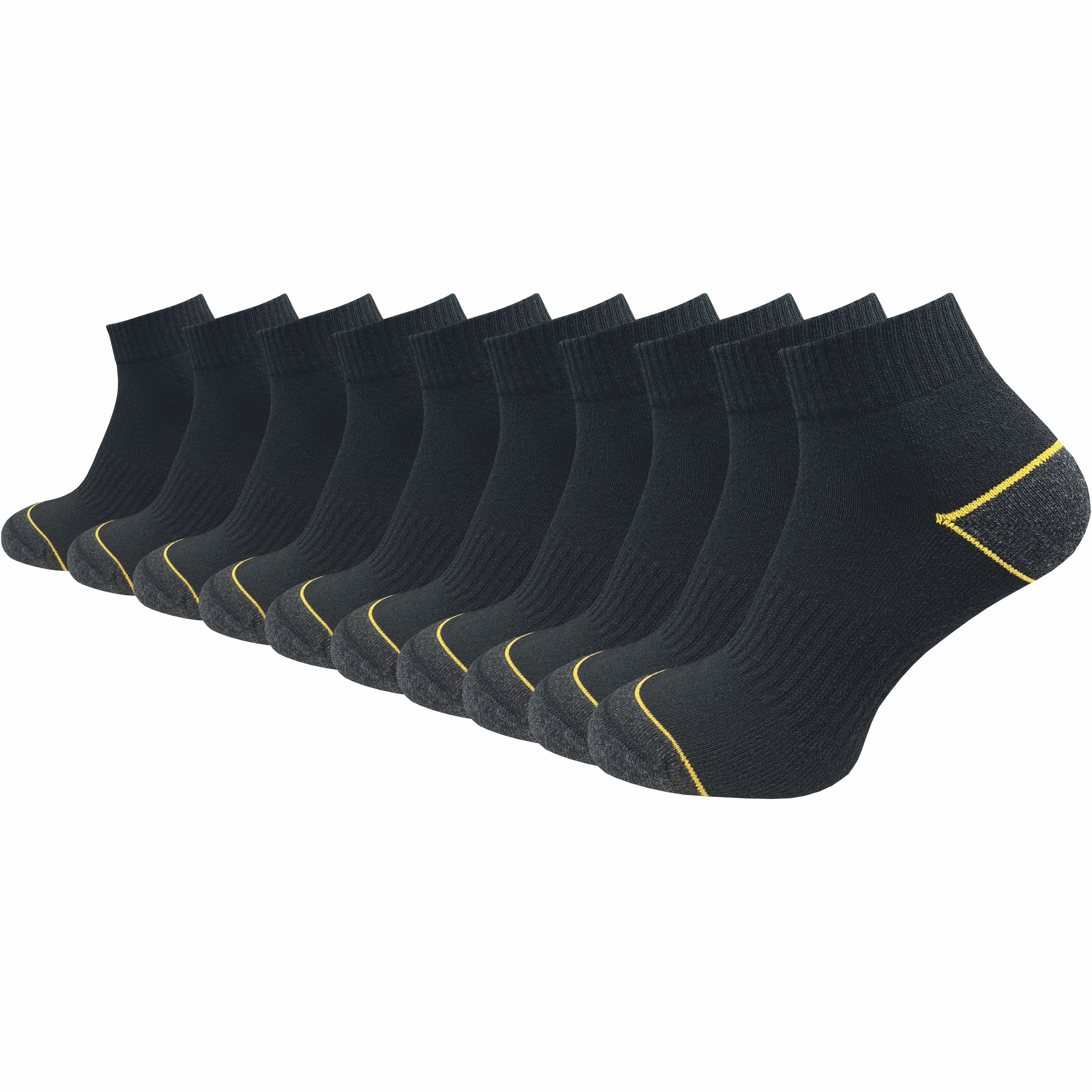 Men's Work Socks (10 Pairs) | Short Or Quarter-length | With Breathable To Prevent Sweaty Feet
