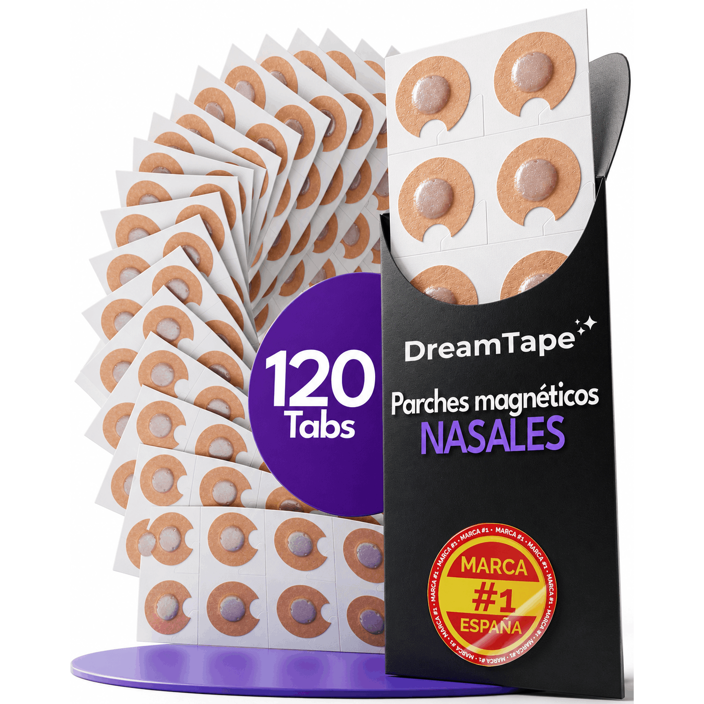 Magnetic Nasal Accessories | Kit With 4 Non-woven Material Bands And 60 Adhesives Or 60 Adhesive Replacements