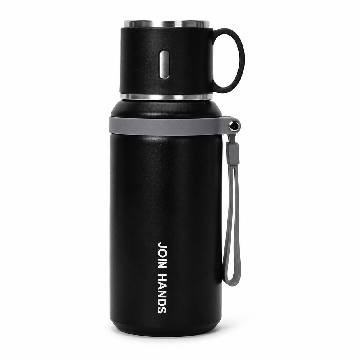 Image of 316 Stainless Steel 600/800 Ml With Handle & Carry Loop, Insulated Bottle With Cup Lid For Coffee, Tea, Water, Hot & Cold, For Work, Sports, Travel, Car