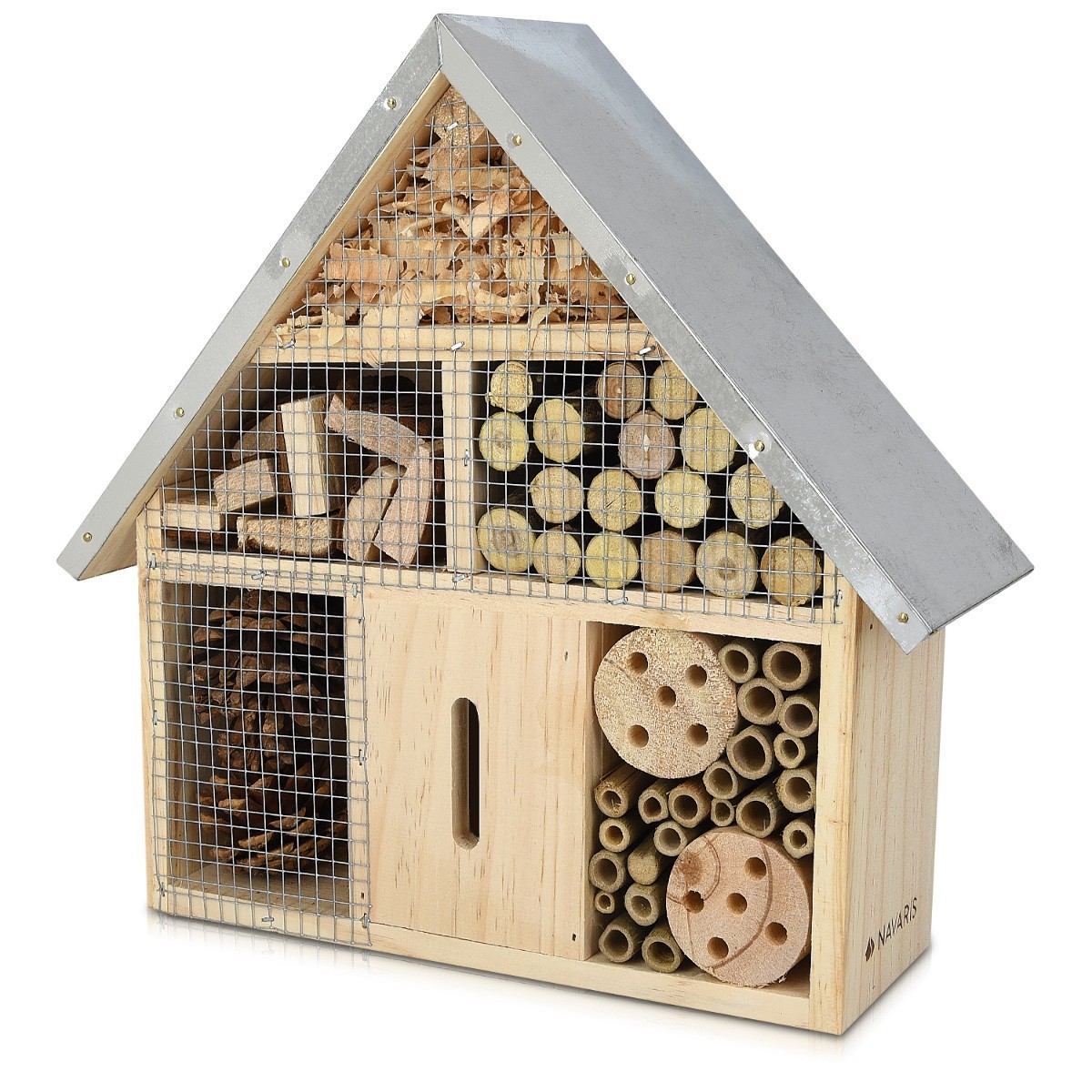 Wooden Insect House, M, Shelter For Butterflies, , And Bees