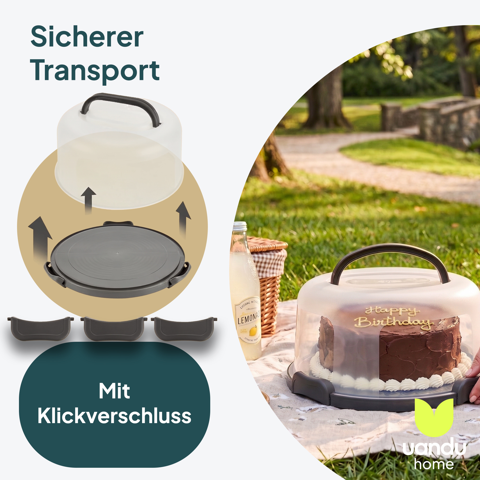 kuchen transportbox rund tortentransportbox haube