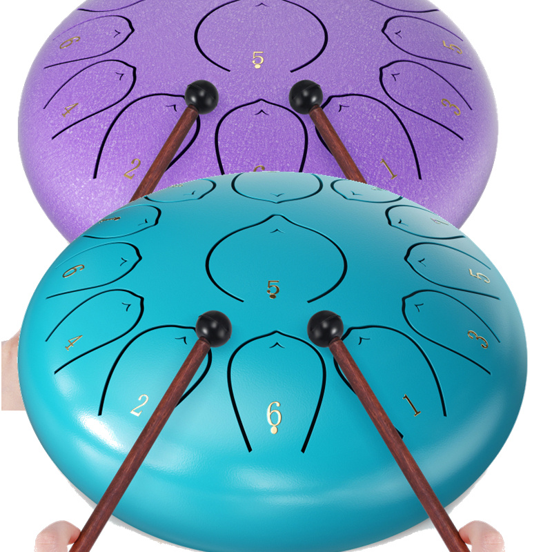 12 inch 13 notes steel tongue drum   rust proof handpan drum with drum bag and percussion instrument tools