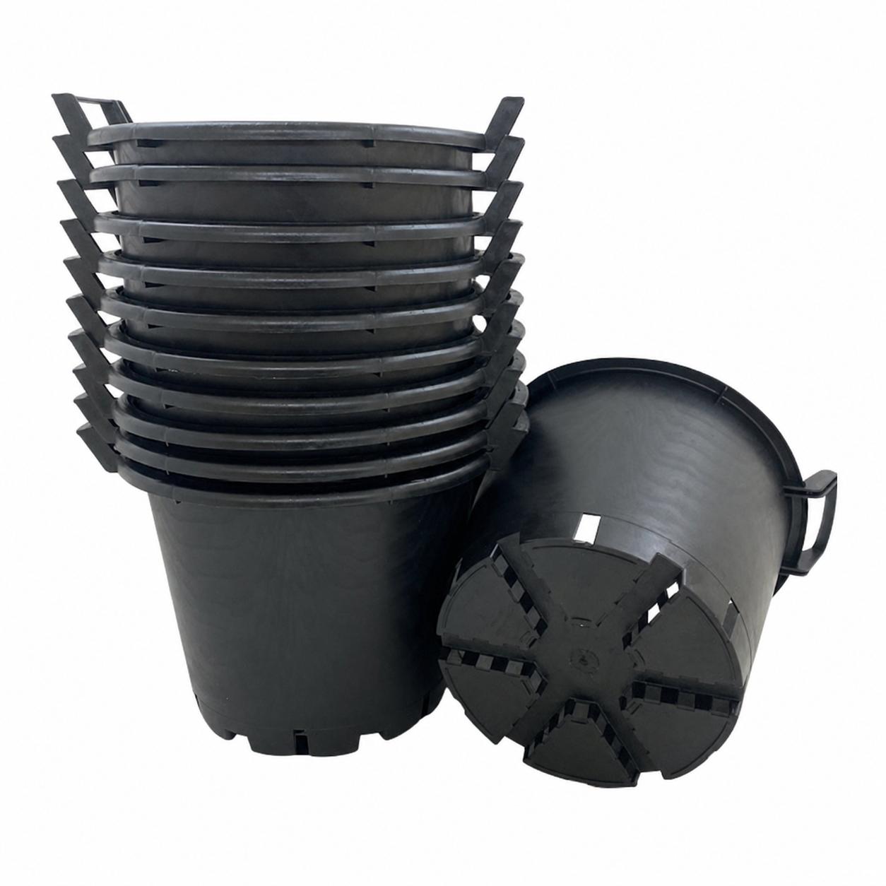 TEMU 11 X Heavy Duty 30l Large Plant Pots Garden Potato Containers Buckets (pack Of 11) 30 Litre Plastic Planters For Outdoor Plants - Large Planter