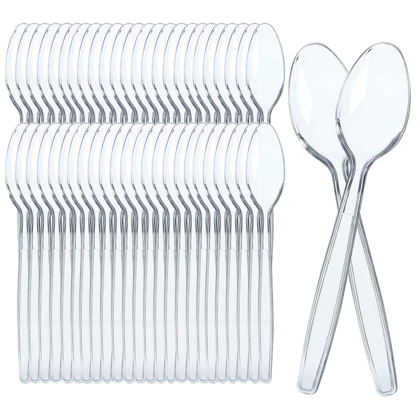 TEMU Pack 100 Cucharas De resistentes y duraderos y Lavables - Cuchara 16.5cm