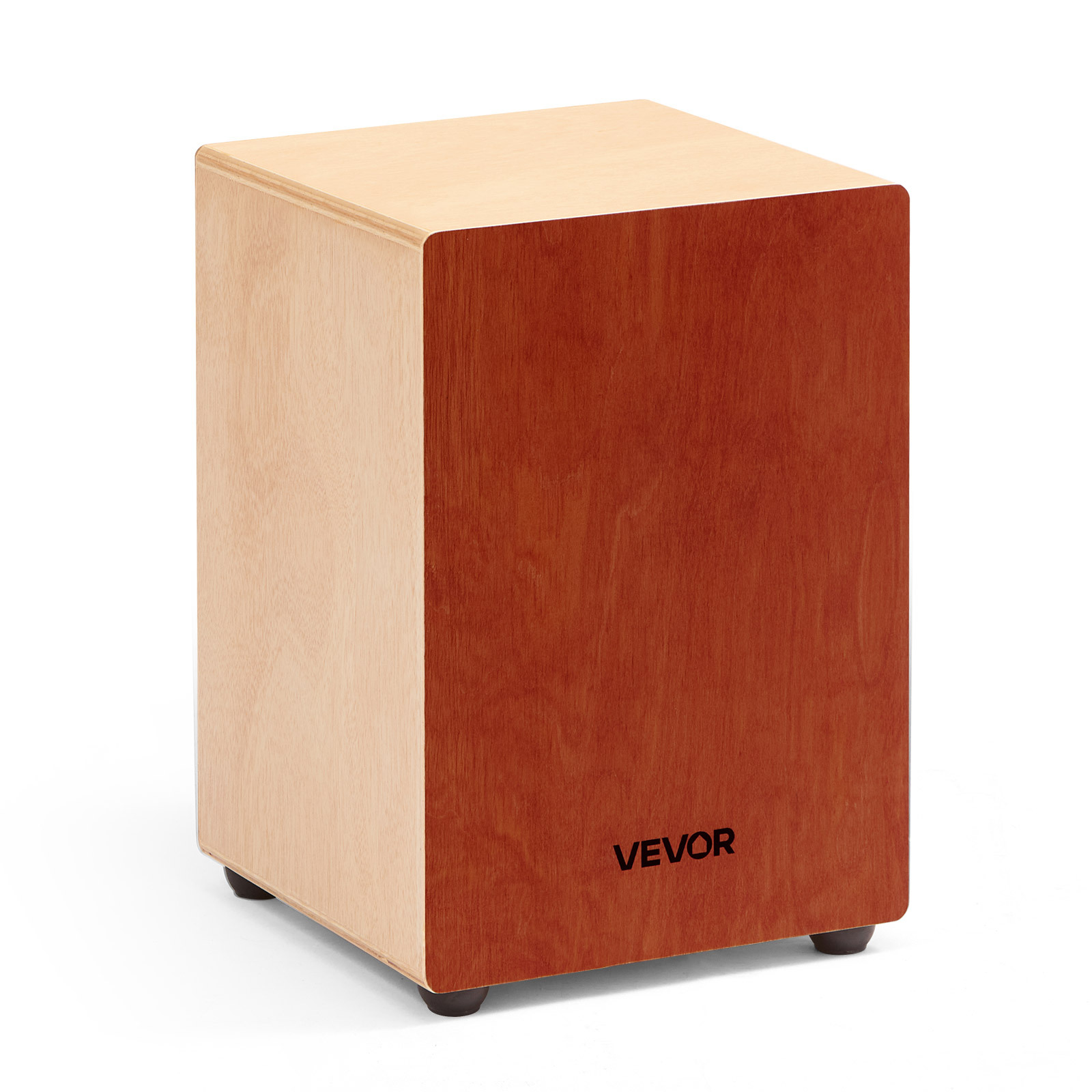 TEMU VEVOR Cajón de Percusión, con Cuerdas de Guitarra Internas, de Percusión de Madera , Instrumento Musical Portátil de Madera de con Pies de