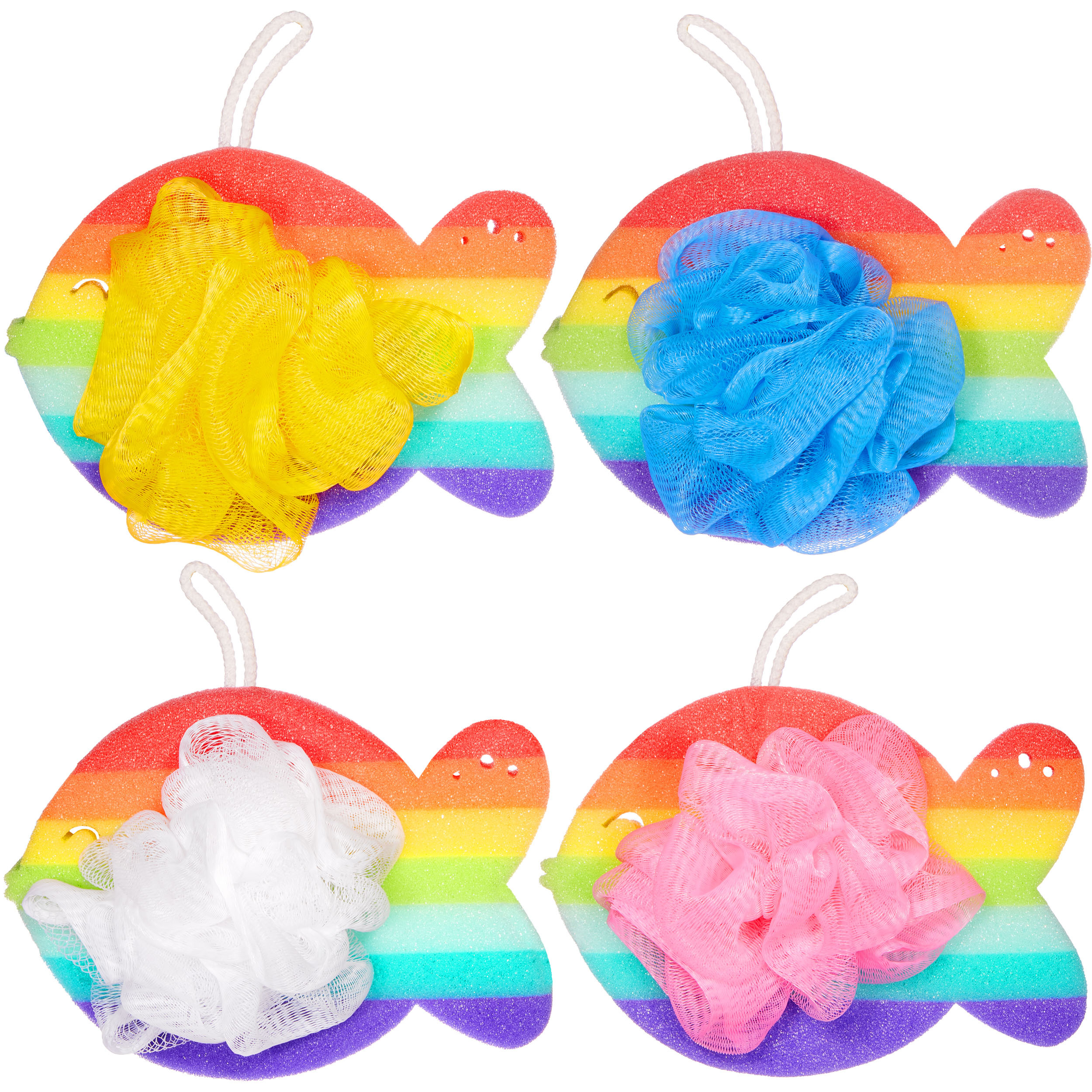 Image of Brubaker 4pcs Set Bath Sponge Shower Sponge - Soap Sponge 25 G