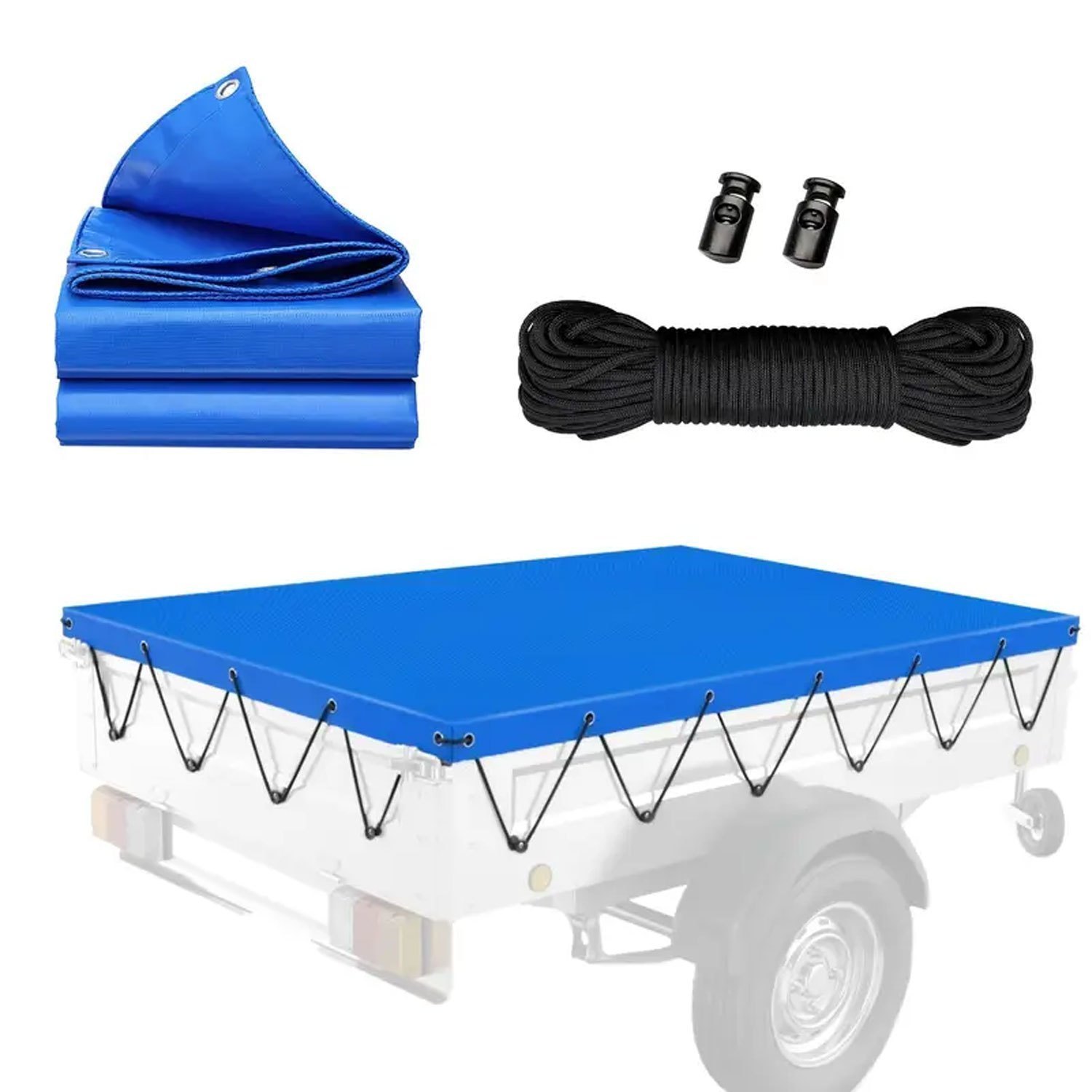 1 Piece Versatile Foldable Cover For Trailers & Motorhomes - Windproof, Sun-resistant Oxford Fabric For Caravans, , And Truck Beds, 257.5*134.5cm