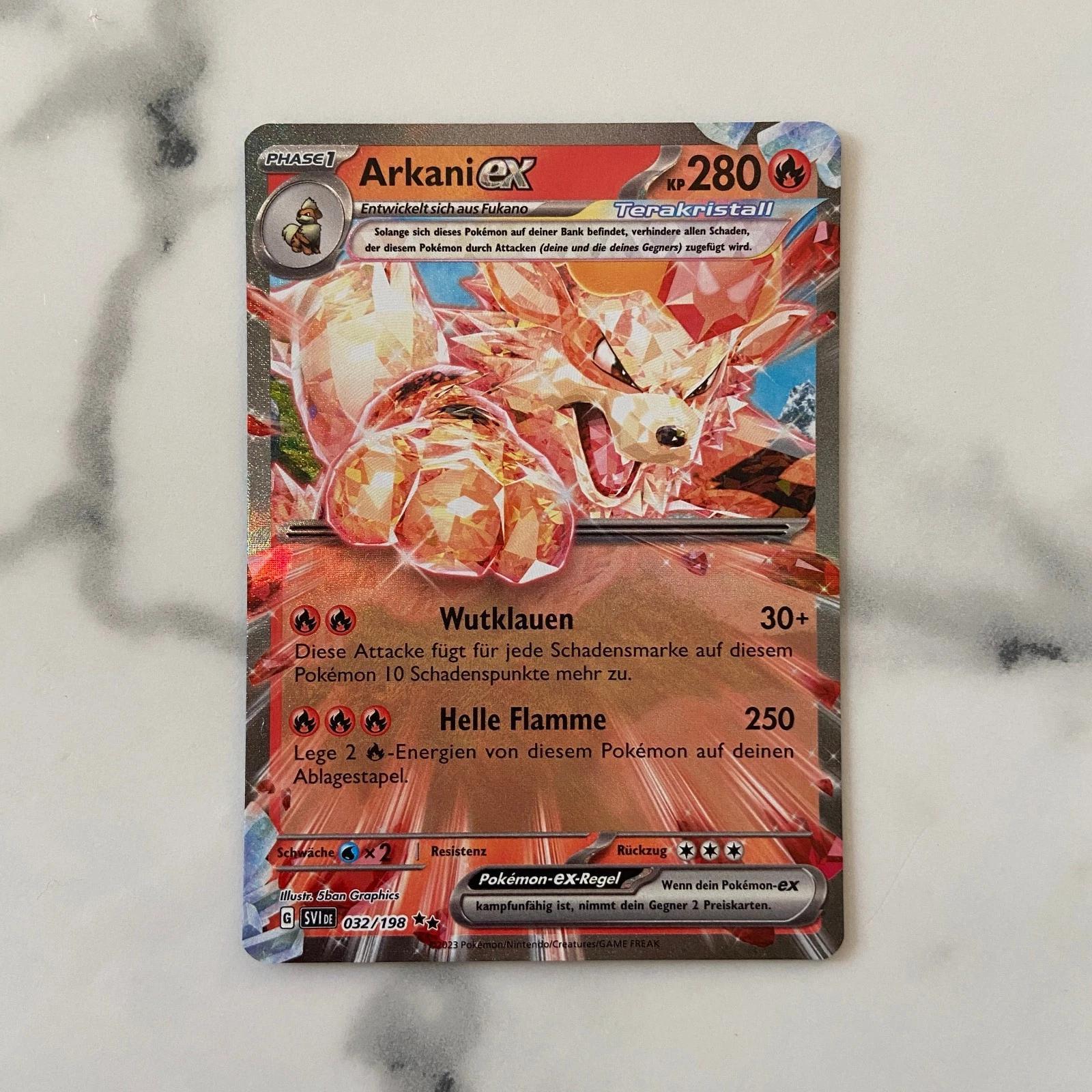 Arkani Ex 032/198 Svi & Purple German Double Rare Near Mint
