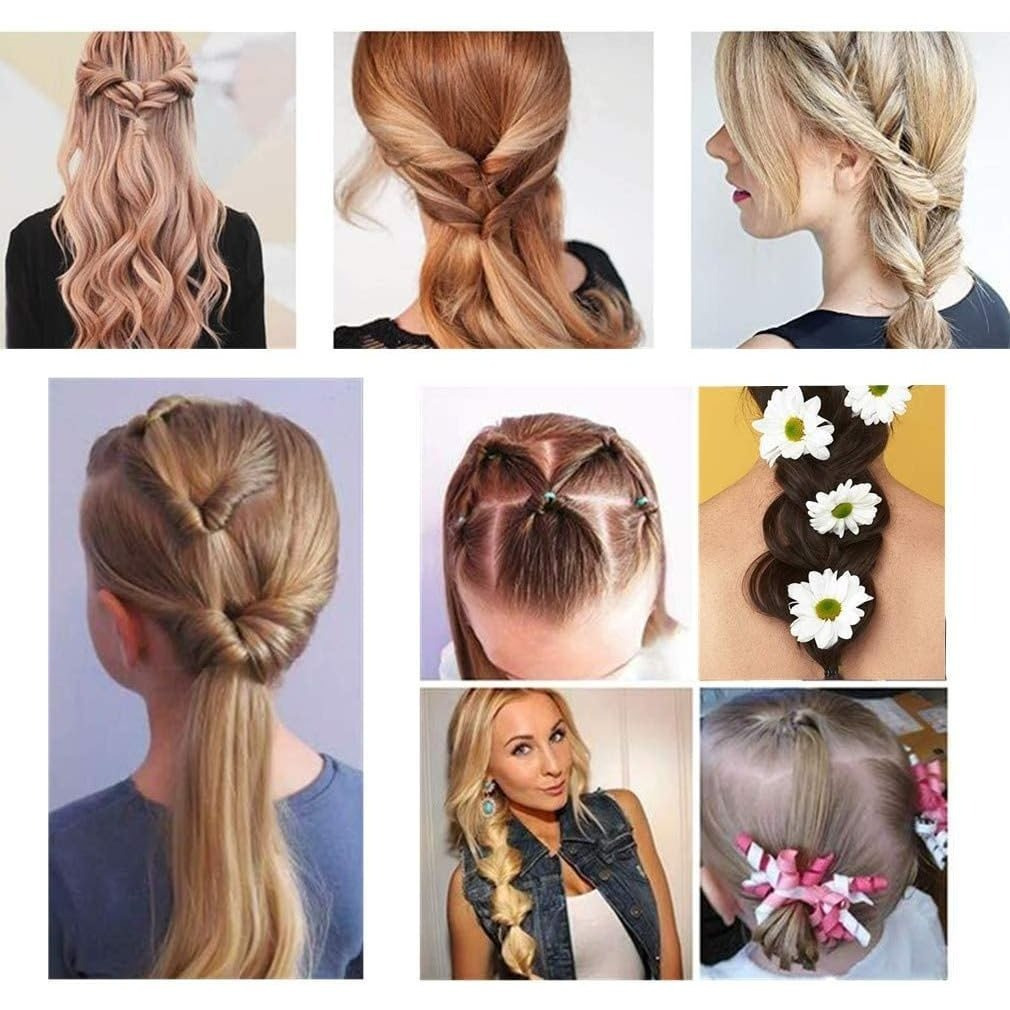 60-Piece Hair Styling Tools Set with Braiding & Bun Maker