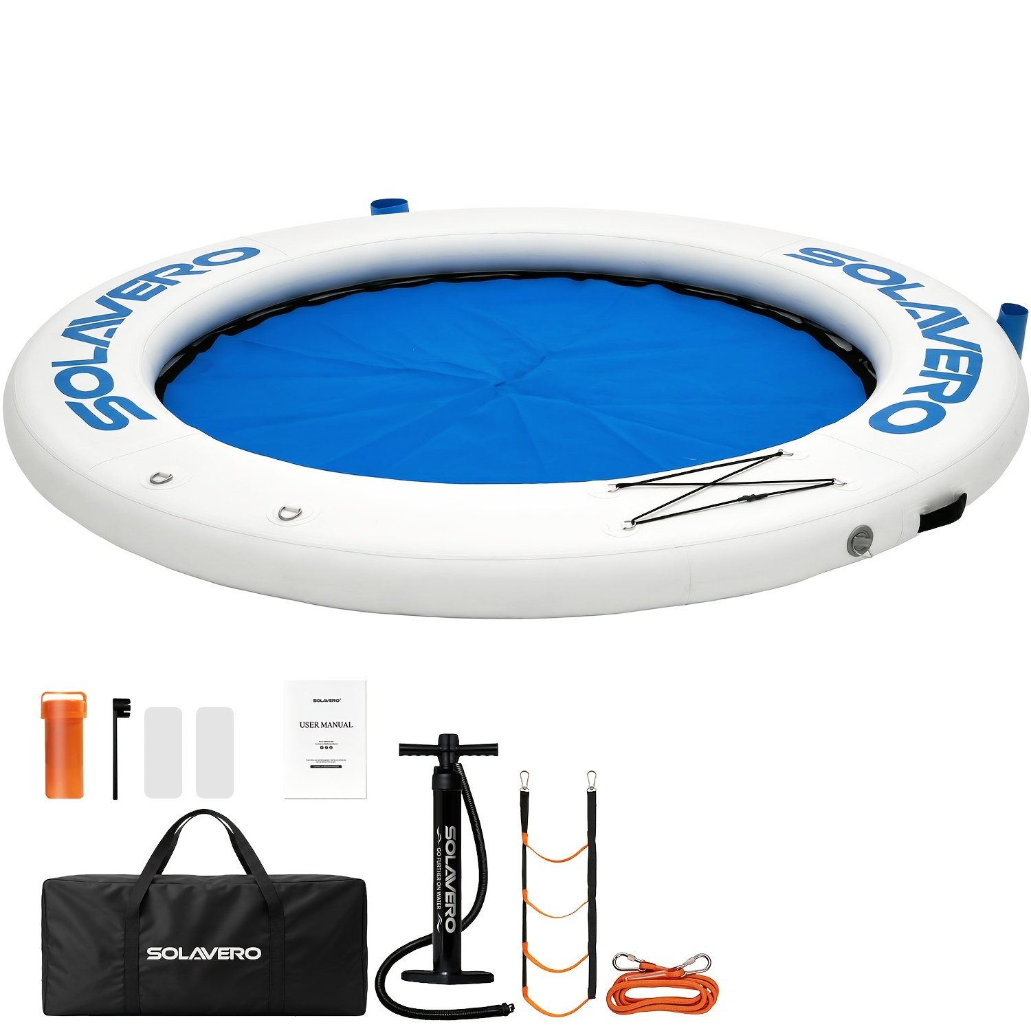 8ft/9.8ft Round Inflatable Floating Water Hammock