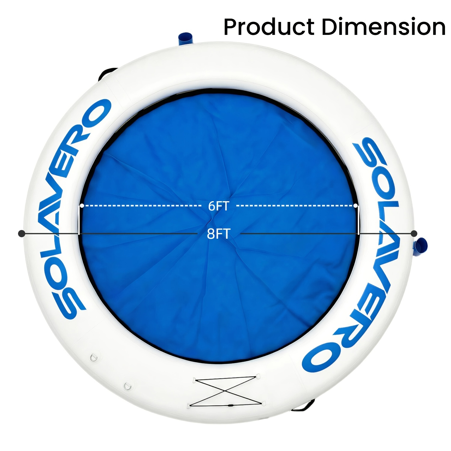 8ft/9.8ft Round Inflatable Floating Water Hammock