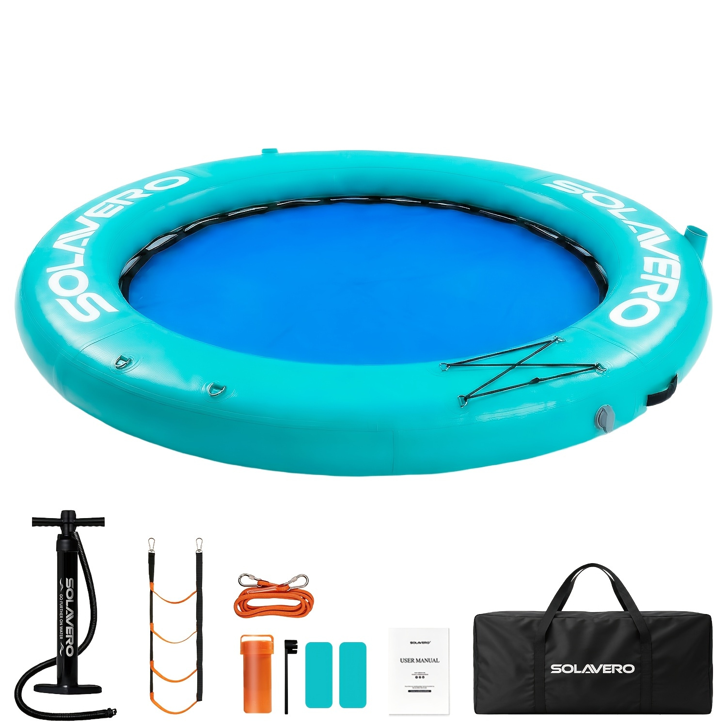 8ft/9.8ft Round Inflatable Floating Water Hammock