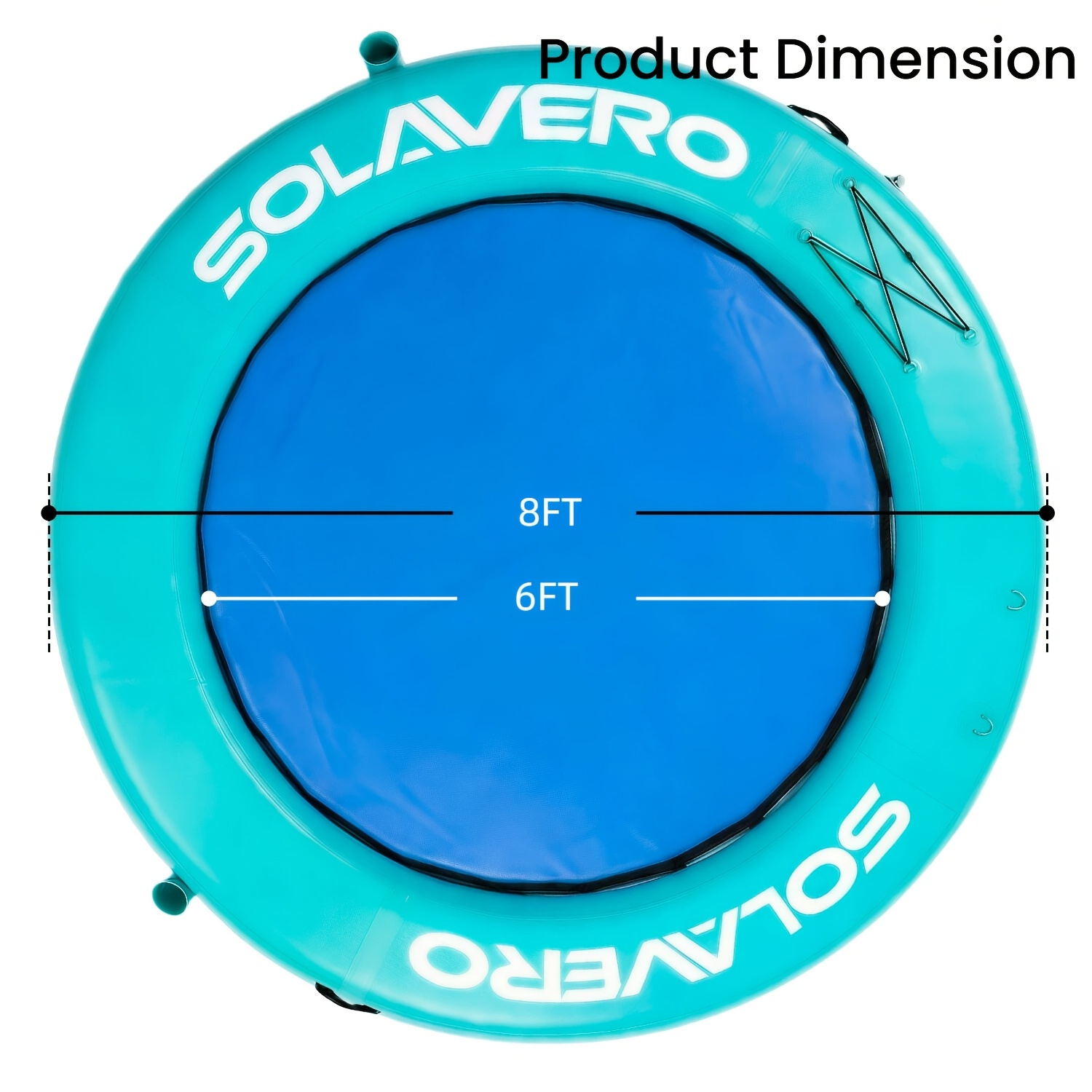 8ft/9.8ft Round Inflatable Floating Water Hammock