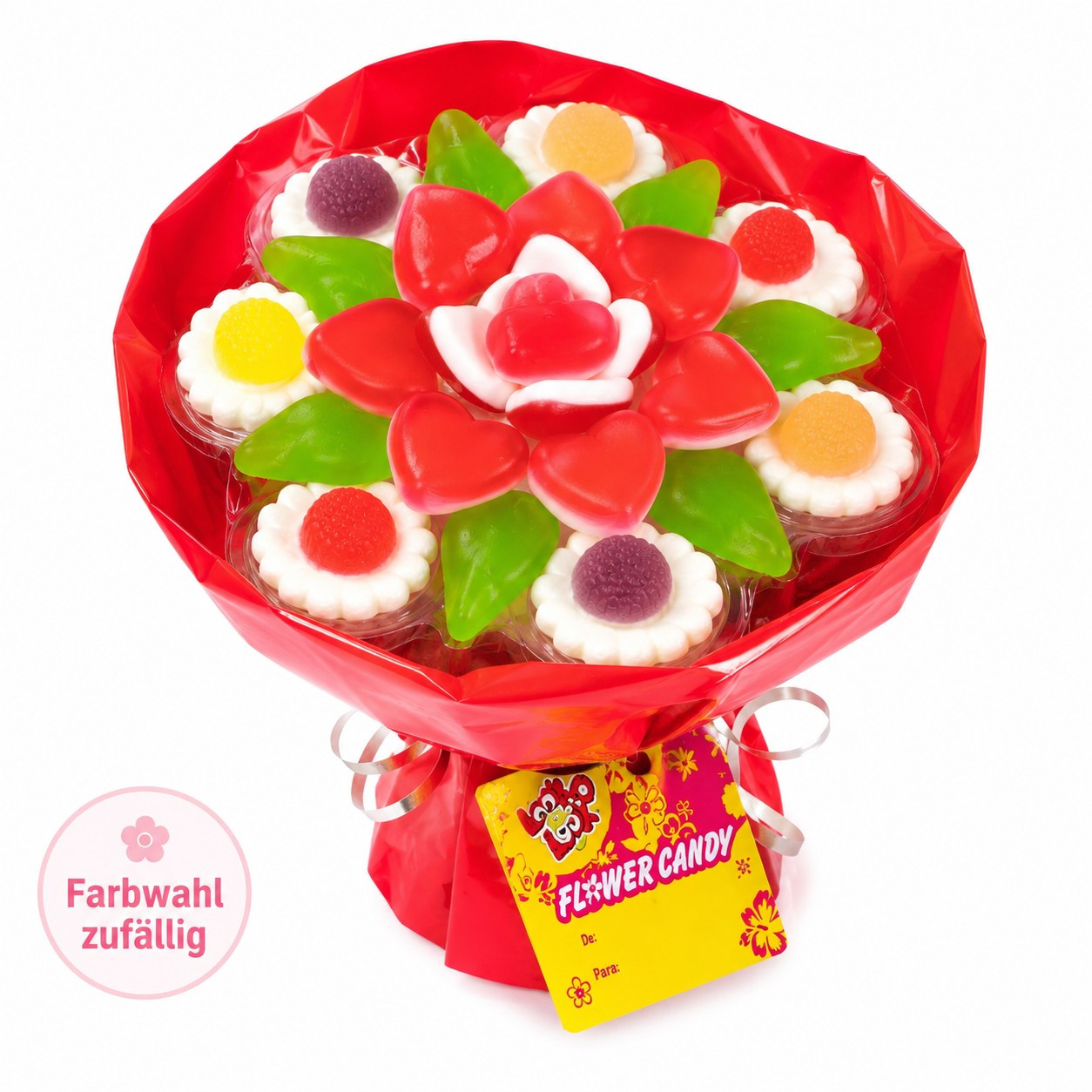 Look-o-look Fruit Gum Bouquet – Colorful Mix Of Soft Fruit Gums – Creative Gift Idea & Souvenir – 145g