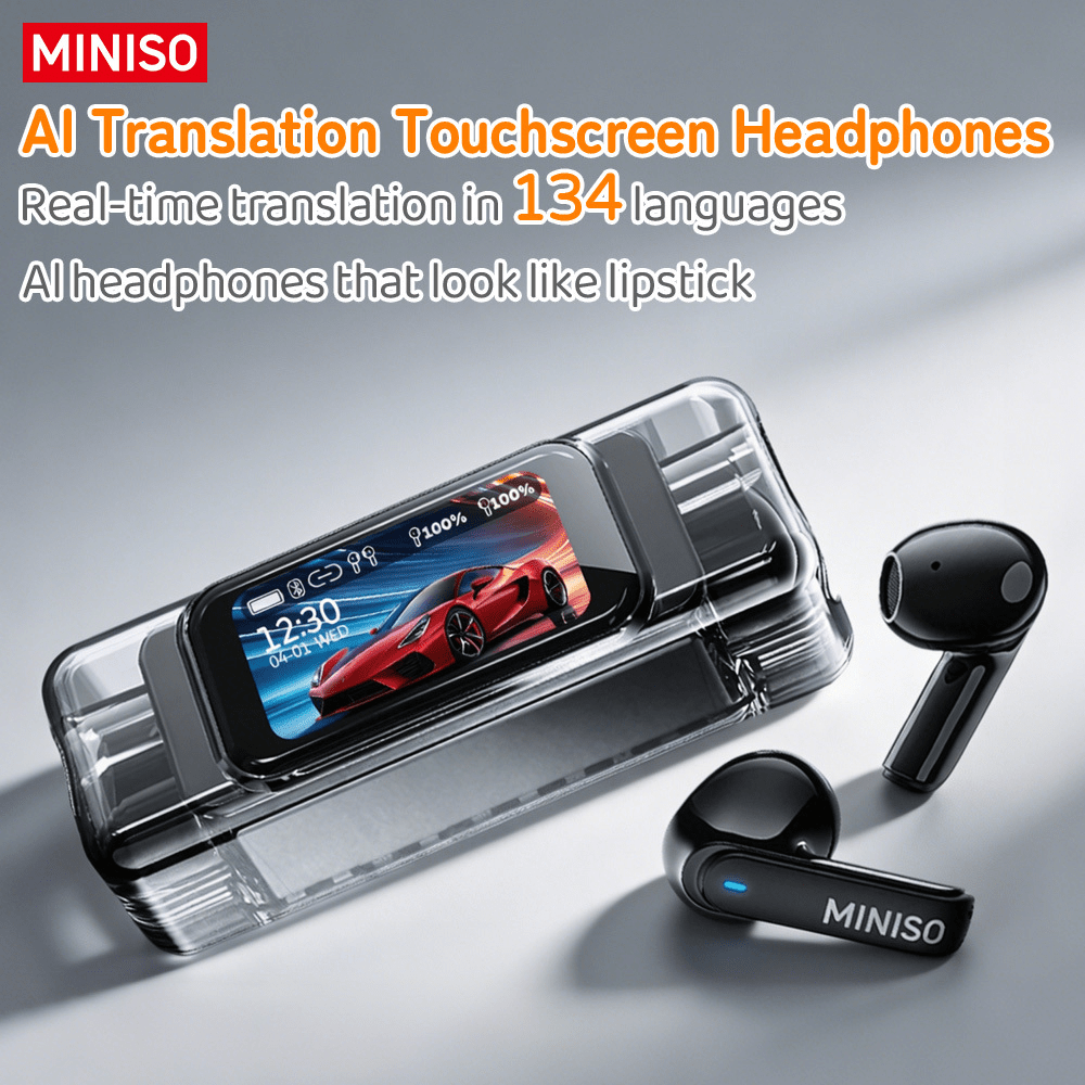 Image of 1pc Miniso Ms116 Bluetooth 6.0 Wireless In-ear Earbuds, Led Digital Display, Premium Hifi , Built-in Microphone For Calls, Earphones Suitable For Sports, Gaming, Office, Study & All Daily