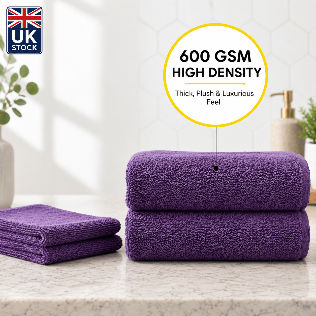10-Pack Egyptian Cotton Face Cloths, 600 GSM