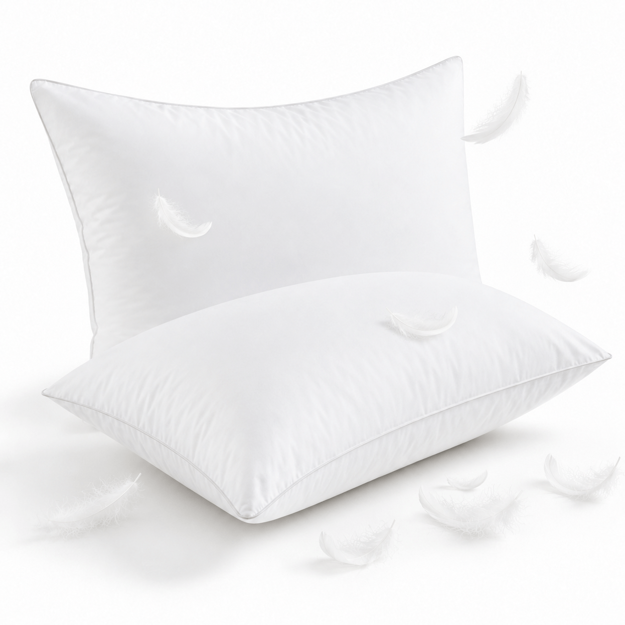 TEMU Cuscino d'oca CERTIFICATO , confezione singola, cuscino che sonno confortevole offre un supporto ottimale per e colonna vertebrale per camere da