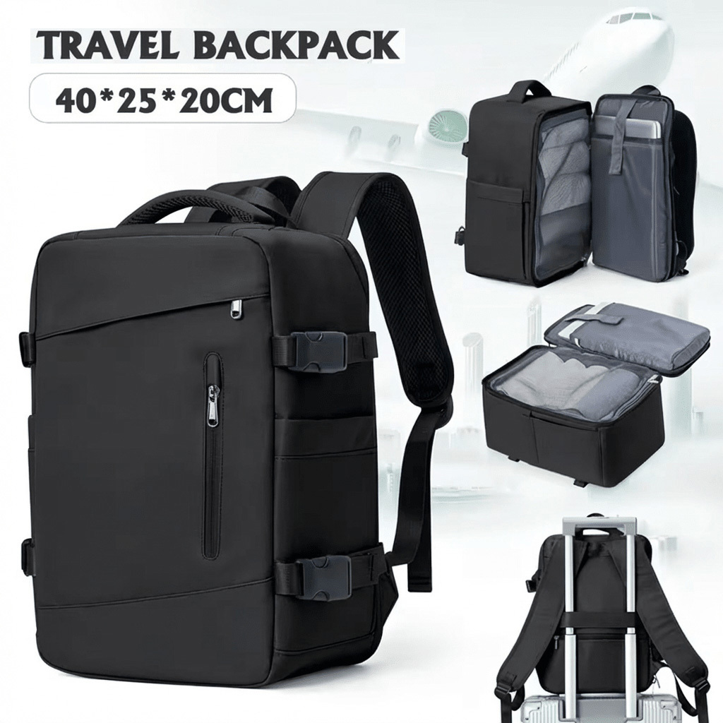 TEMU da viaggio multicolore 40�20�25 cm, per viaggi, spostamenti quotidiani . Offre , cinghie di fissaggio per e molteplici tasche pratiche, e pu簷