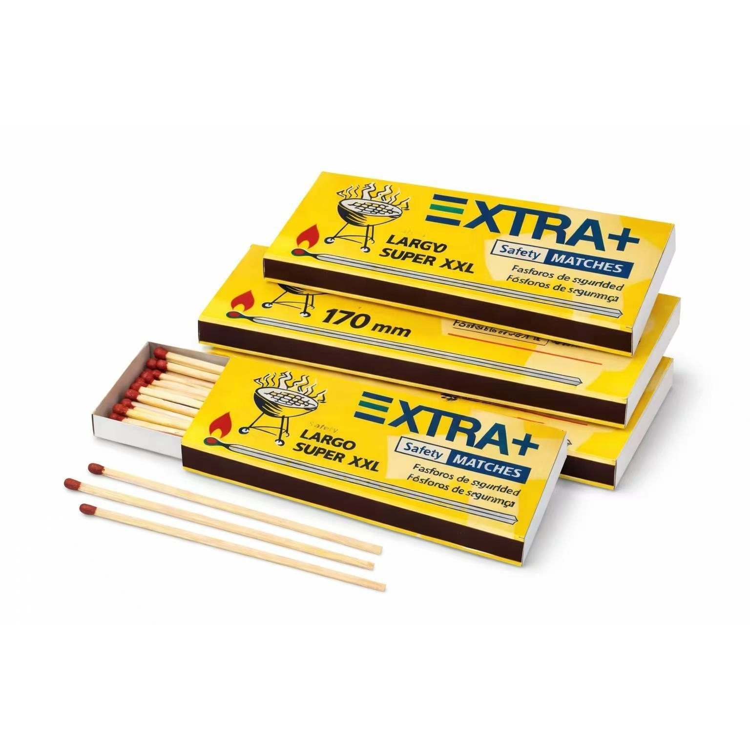 TEMU AOREX Pack 4 total 200 fósforos cocina 170mm ideales para cocina, camping y uso diario