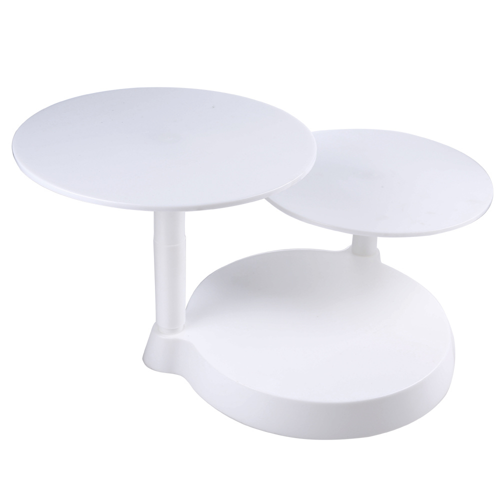 Image of 3-tier Display Stand, Exhibition Stand With Hollow Base, Dessert Stand For Christmas Parties, Weddings, Birthdays, Gatherings