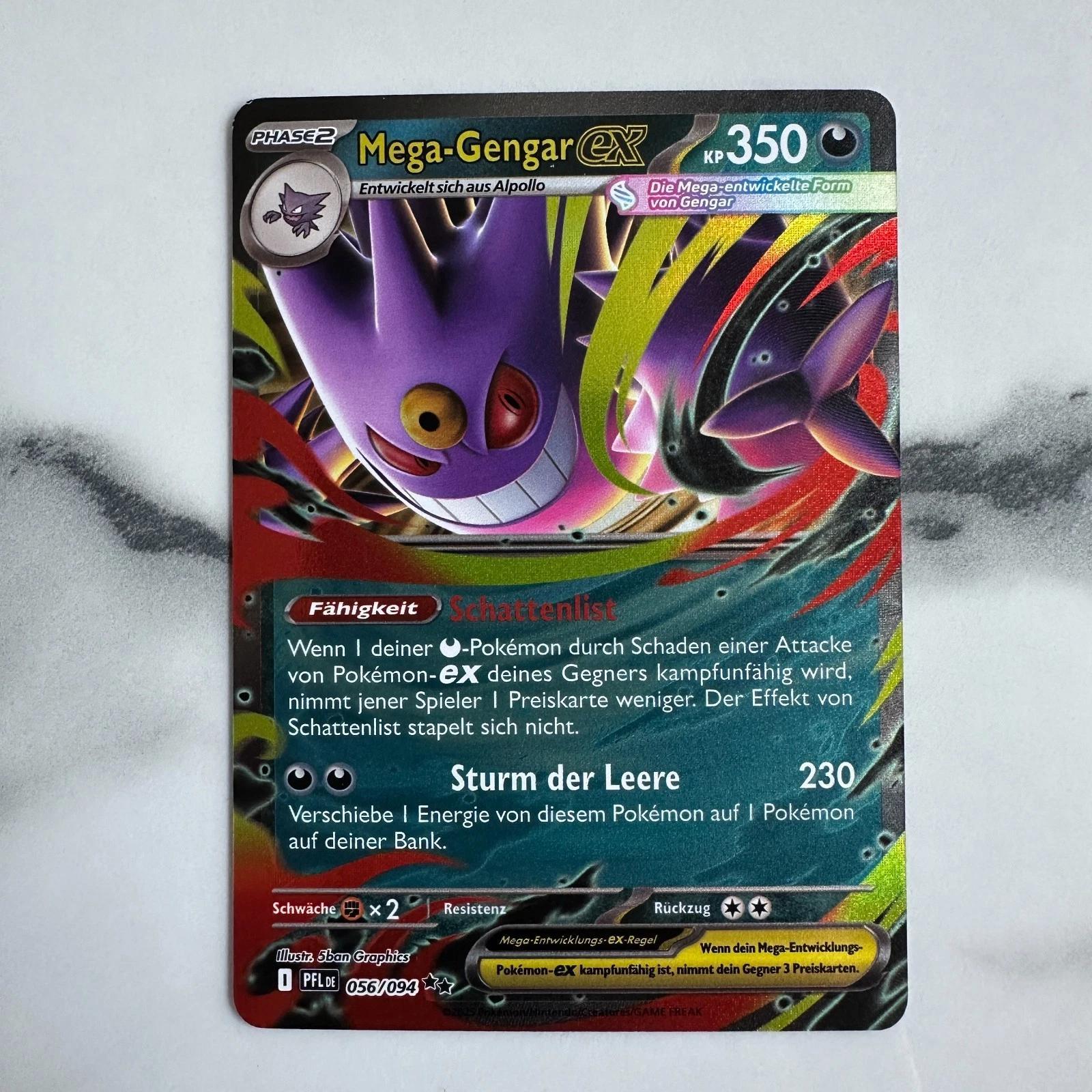 Card Mega- Ex 056/094 Pfl 056 Flames Double Rare German Nm