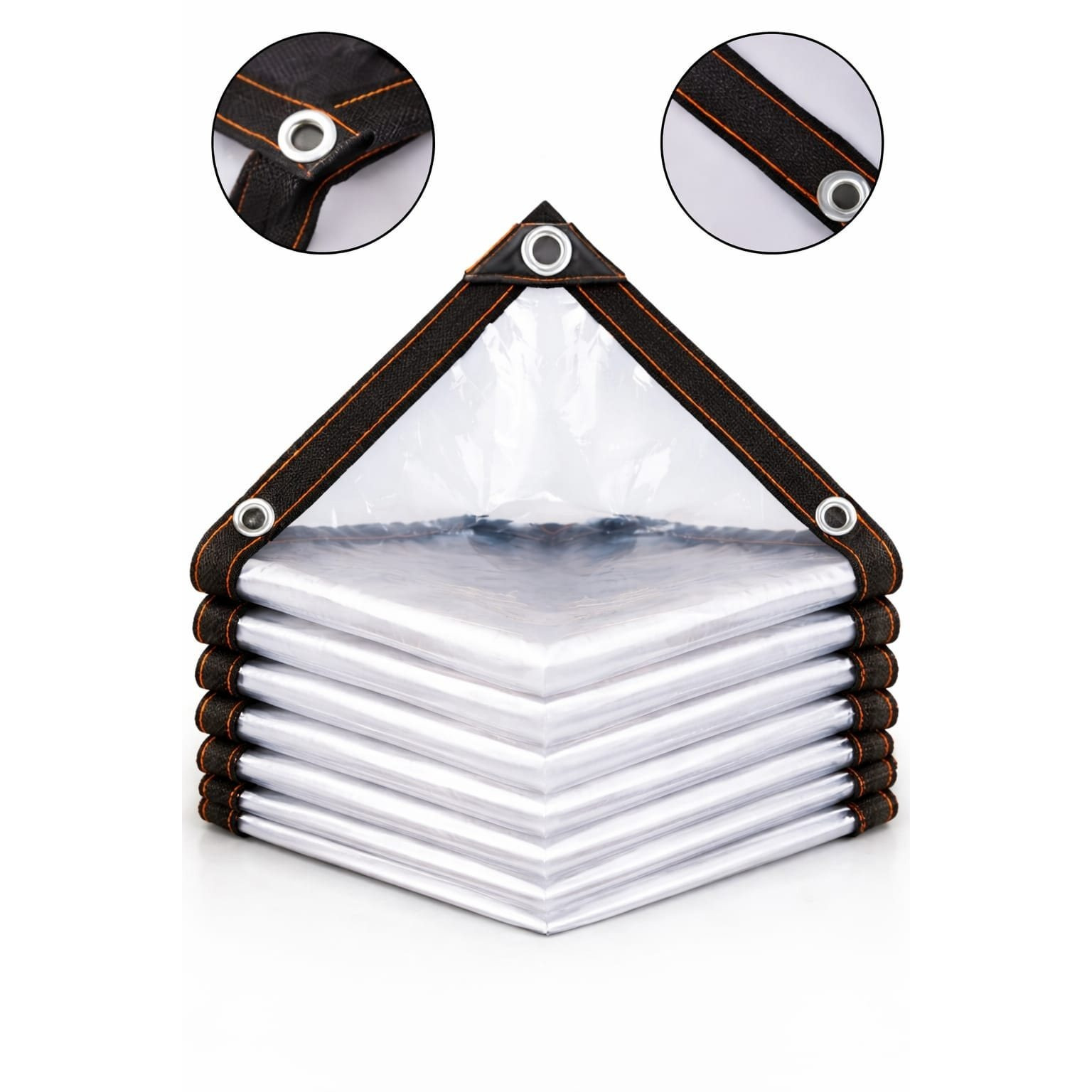 Image of Traslucid Tarpaulin With Eyelets, Waterproof, Uv-resistant, Cover Tarp, Protective Tarp, Tarpaulin Sheet, Garden Tarp, Truck Tarp, Cover, Pvc Tarp, Durable, Outdoor Tarp. Mulpiples Sizes