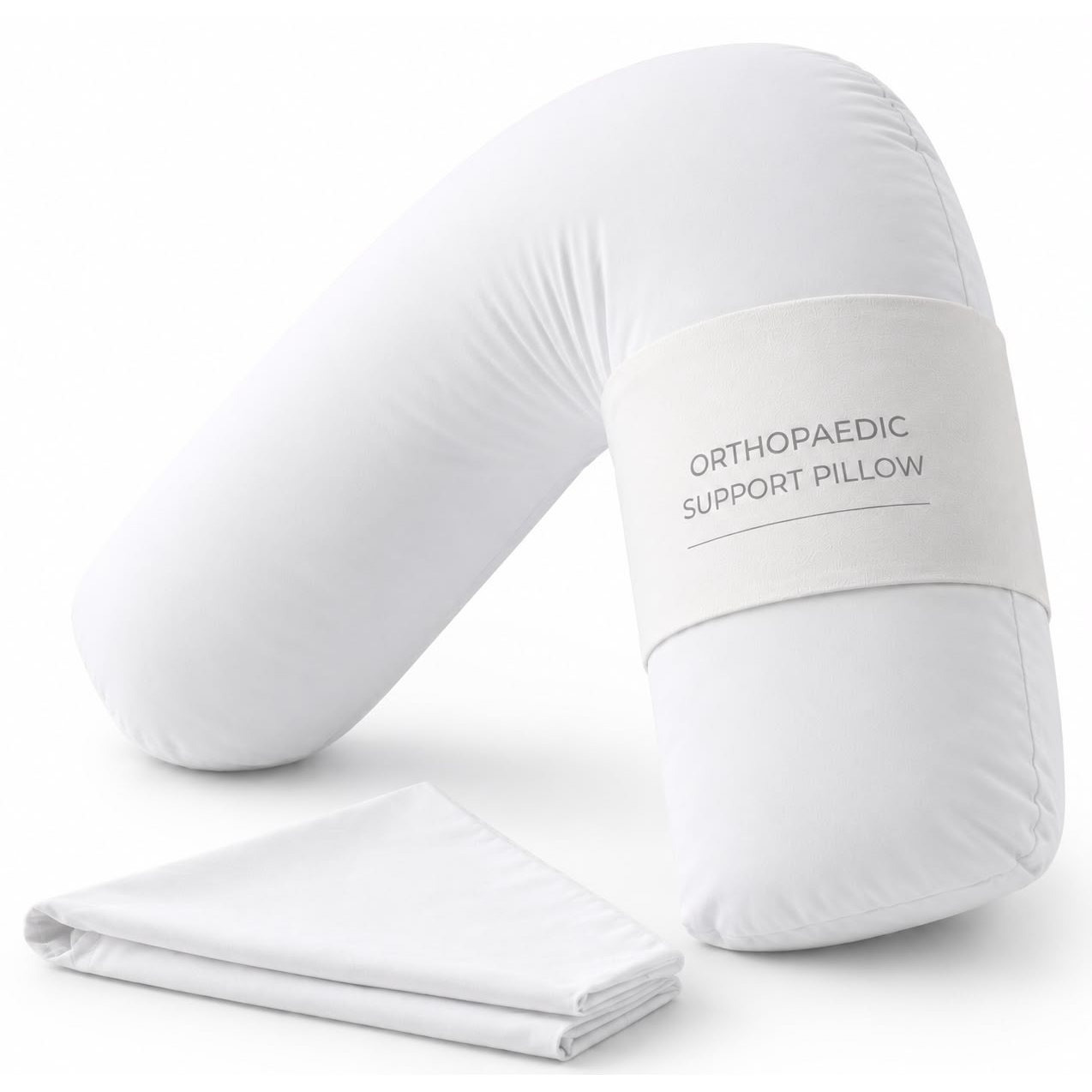 TEMU V Shape Support Pillow 74 X 34cm – Deep Filled Hollowfibre Pregnancy Nursing Back Support Cushion, Reading Bed Pillow For Sleeping, Sitting &
