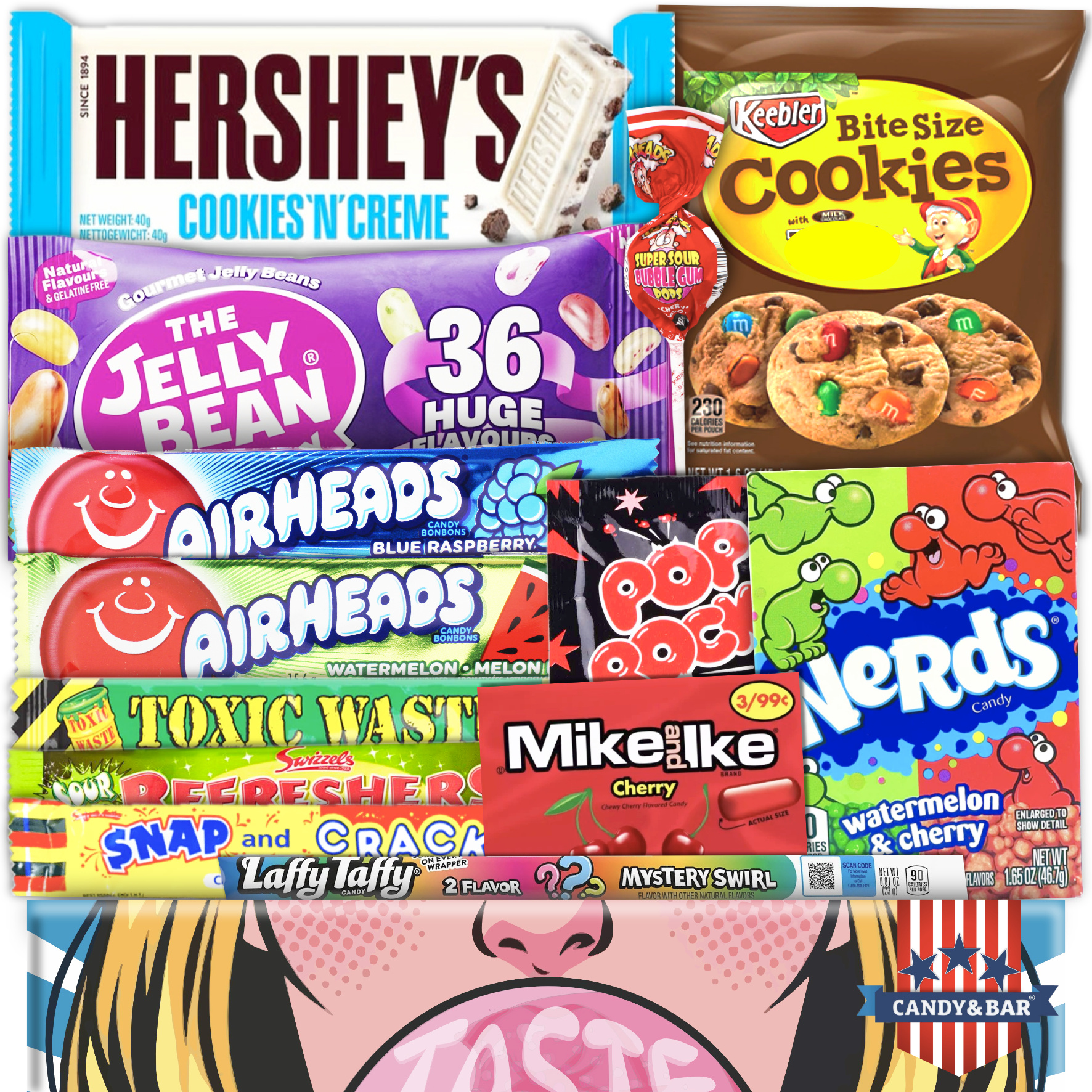 Prime Usa Box | [15pcs] American Sweets Gift Box | Usa Candy Selection | Gift For Usa Fans | Candy & Bar®