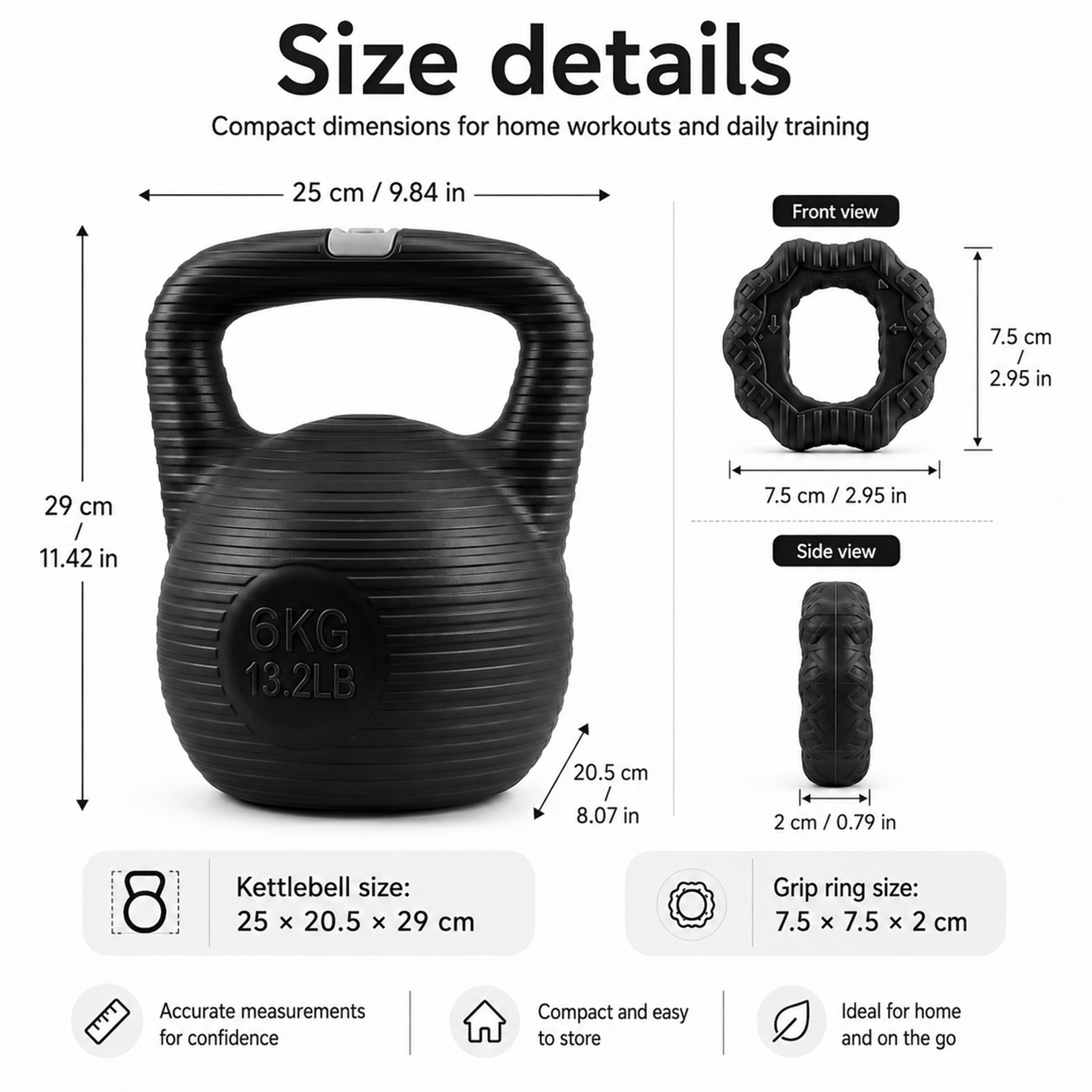 Image of Optional Fitness Kettlebell Water Dumbbell For Home Gym Training Equipment Aerobic Exercise 6kg Kettlebell + 2 Grip Rings For Easy Portability, Home Fitness, Toning, Abdominal, Hip Lift