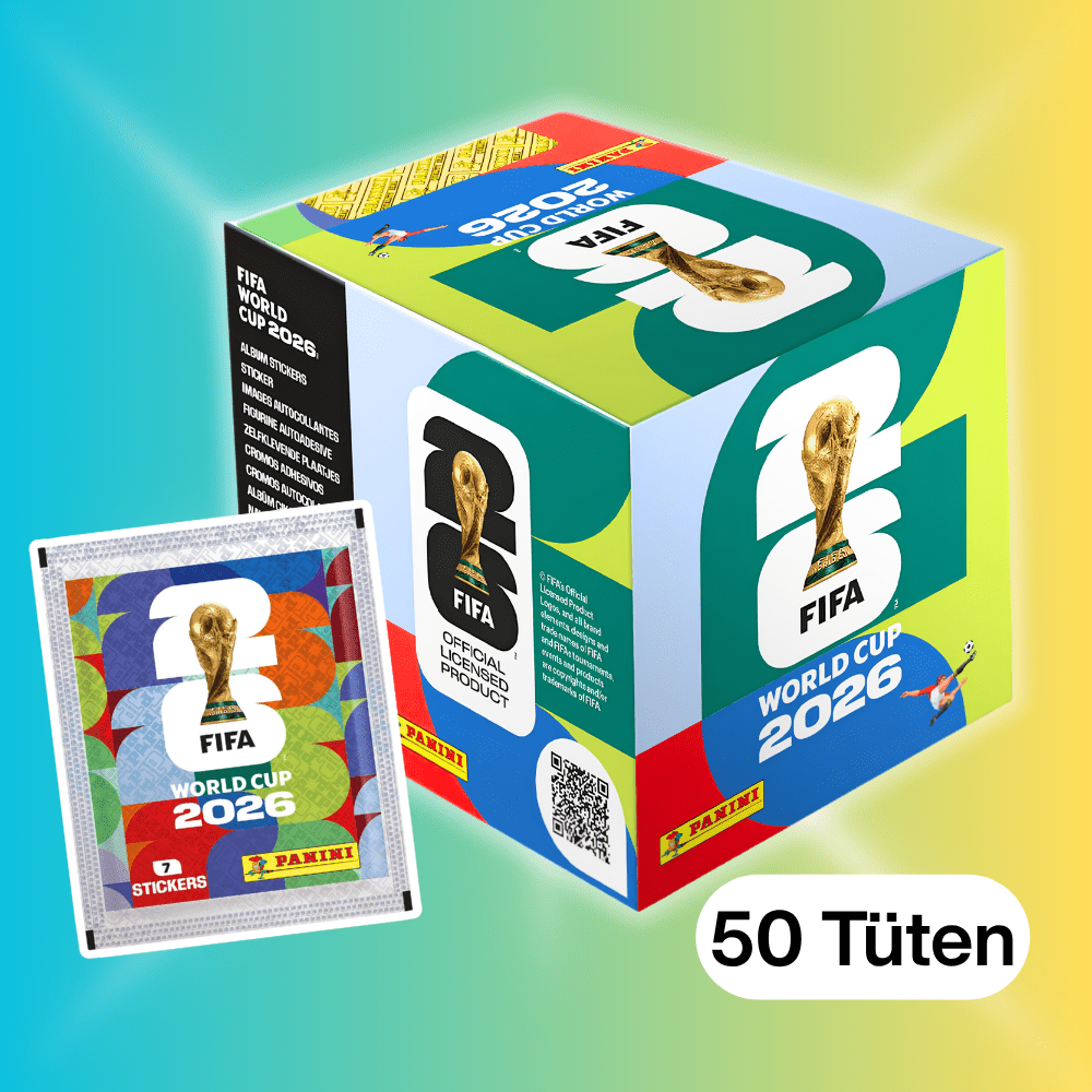 TEMU Exhibidor de Stickers Panini de Fútbol 2026 - 50 Bolsas con un Total de 350 Stickers