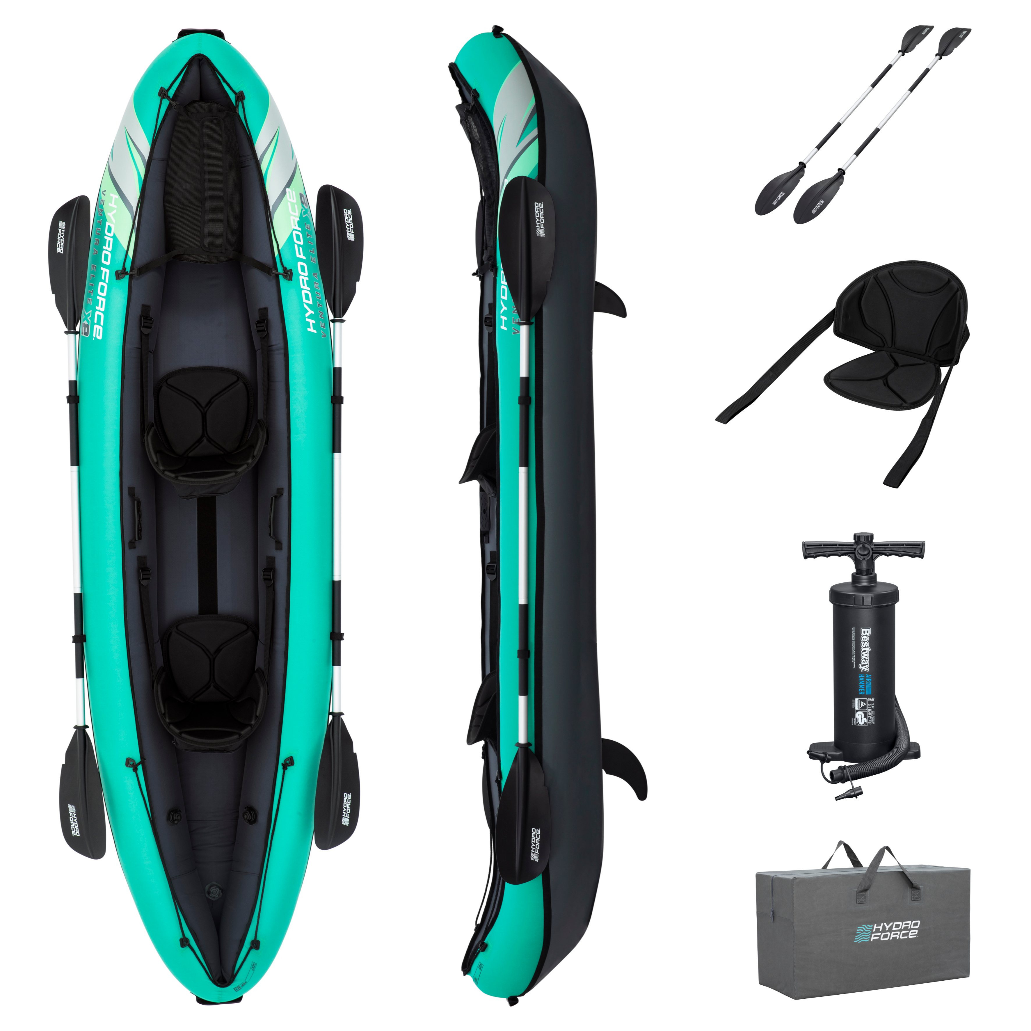 Inflatable Kayak For 2 People With Paddle Set