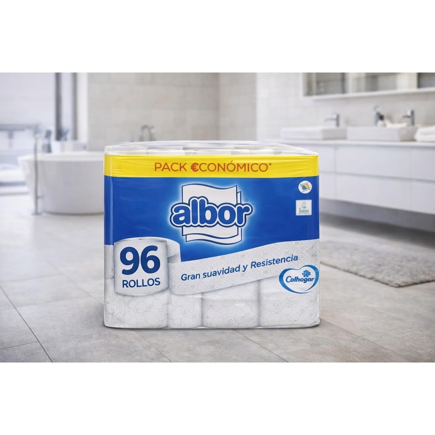 TEMU Colhogar albor , XXL 96 Rollos Papel Higiénico WC - Olvídate de Comprar por Meses