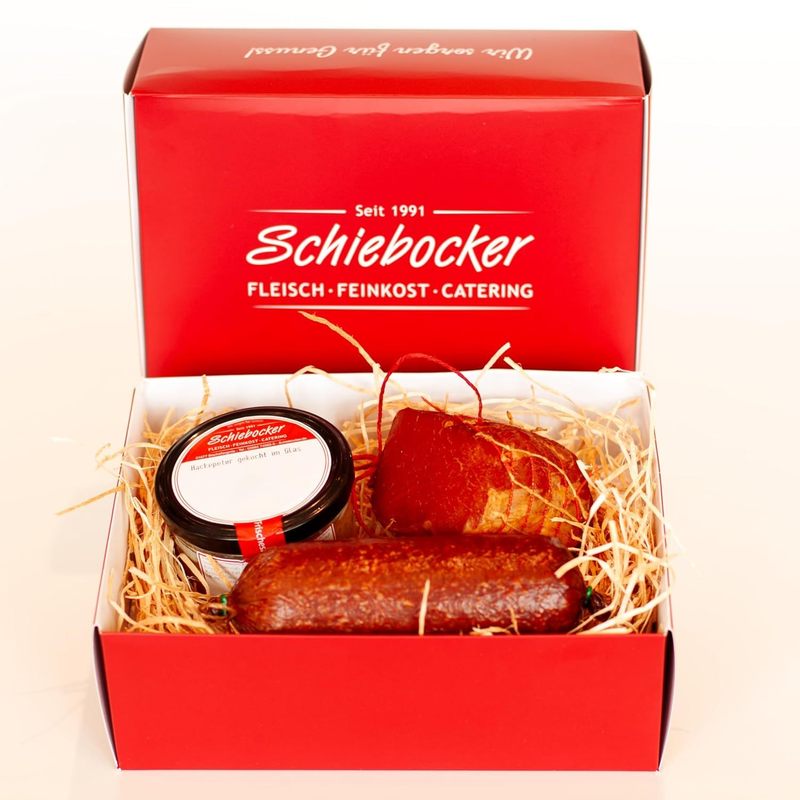 Sausage Package Oberlausitz | Gift Basket Edel Salami & Smoked On The Bone | Snack Basket Meat & Sausage Products With Hackepeter/mettwurst In A Glass | Gift Basket, Sausage Gift