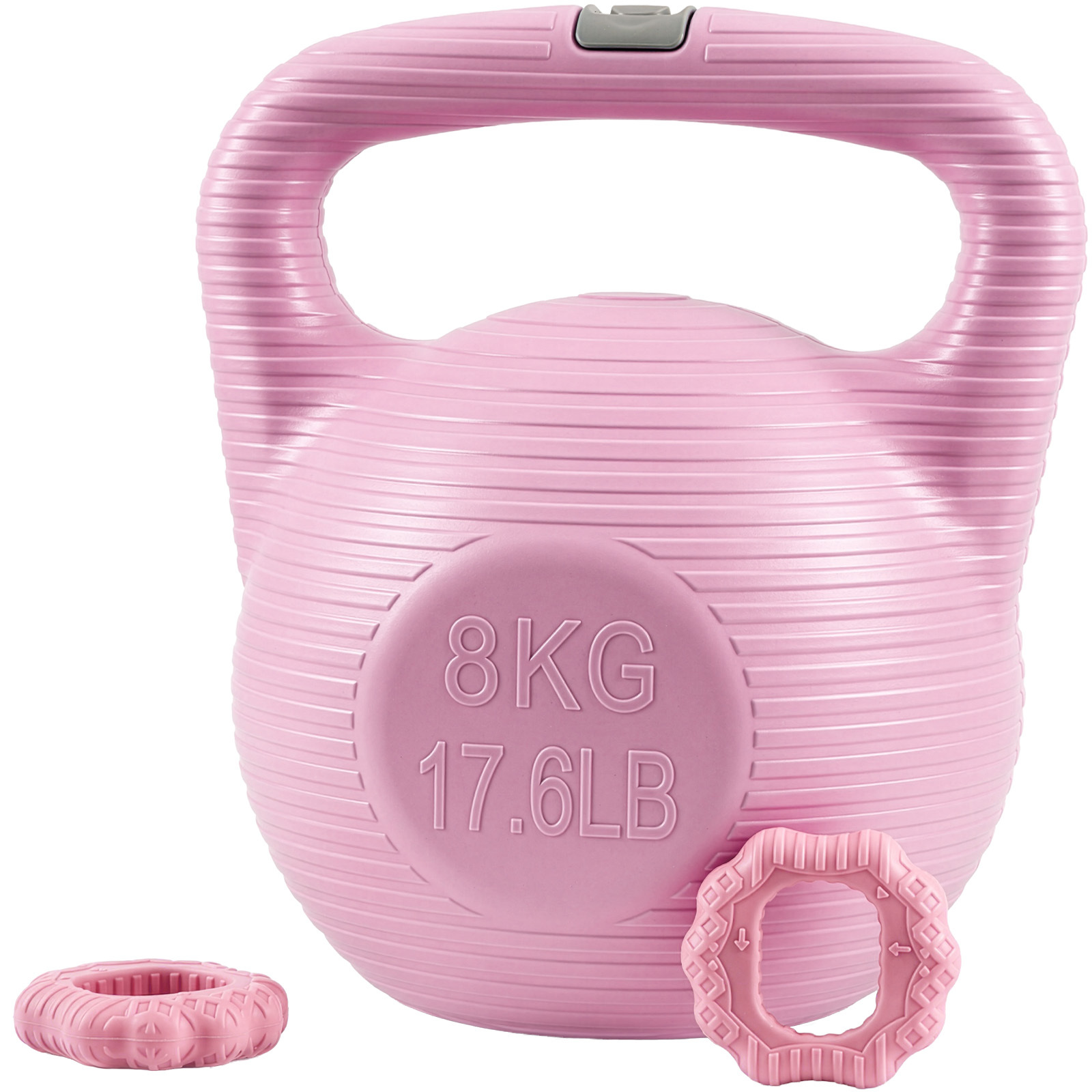 Image of Set: Water-fillable Kettlebells Multi-weight Options For Home Gym & Yoga Workouts Perfect Gift For Set 8kg Kettlebell + 2 Grip Rings