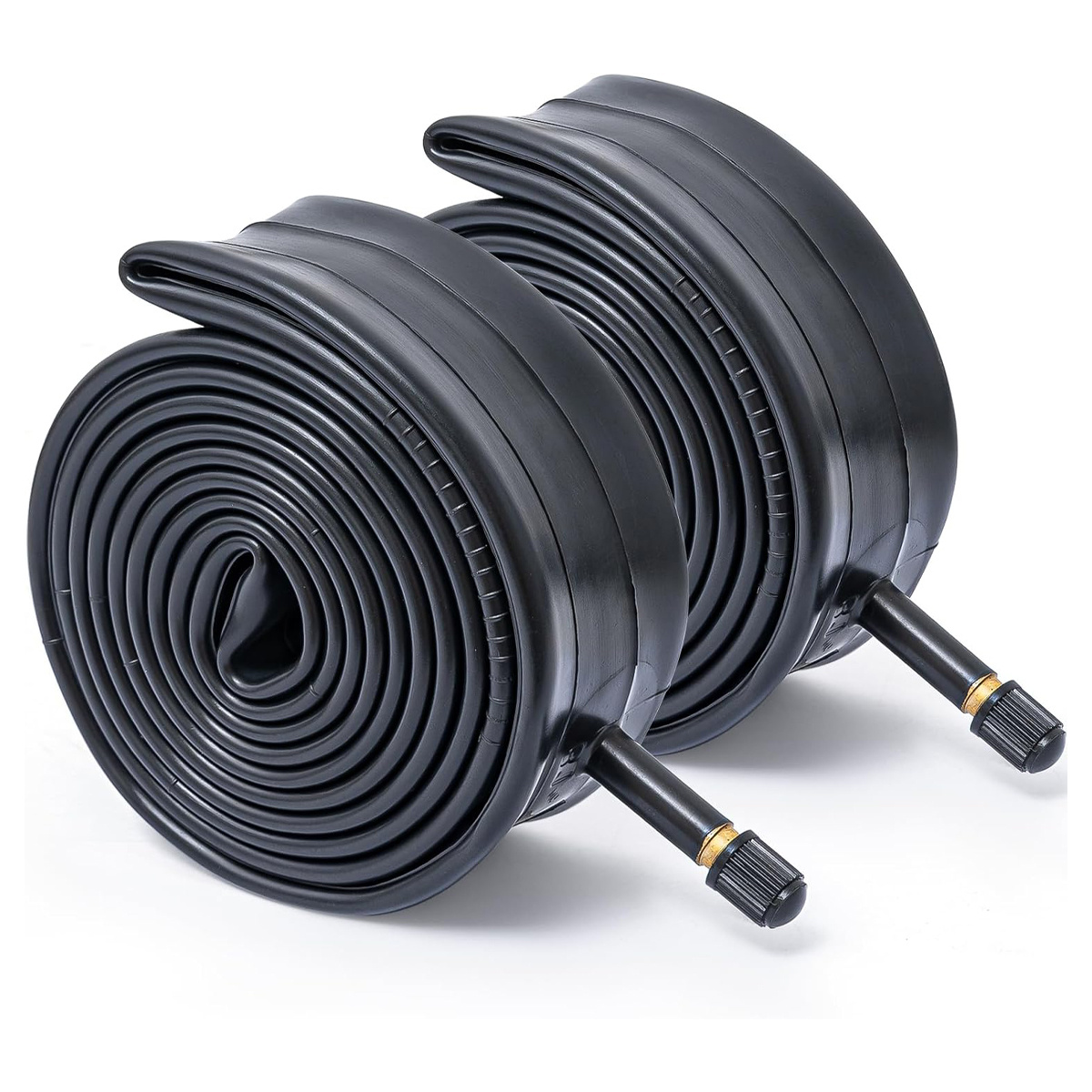 Image of Pack Of 2 Bicycle Inner Tube 24 Inch Av , 24 X 1.75-2.125 (47-507) - And Airtight Inner Tube 24 Inch Made Of High-quality Rubber - City, Tour & Mtb Bicycle Inner Tubes