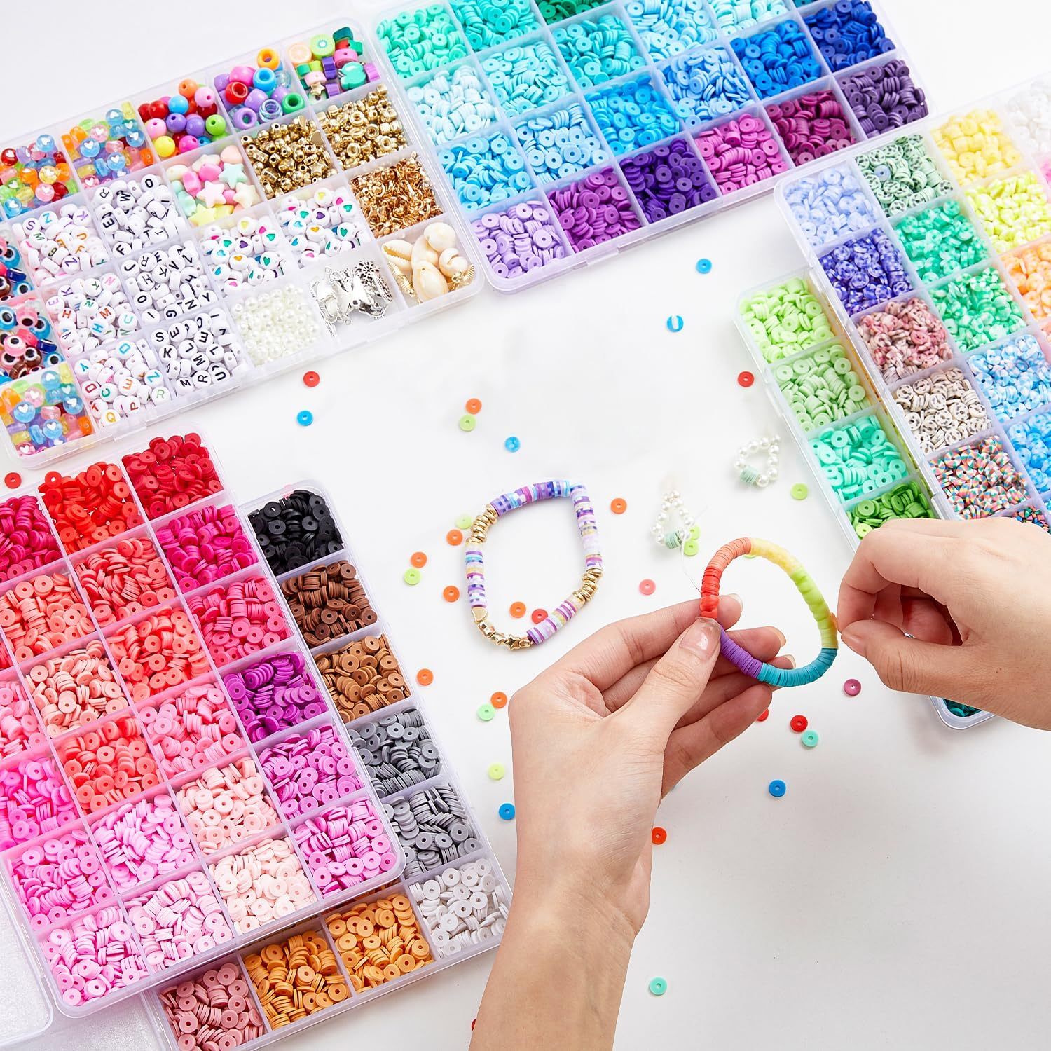 Clay Beads for Bracelet Making Kit, Creative Gift