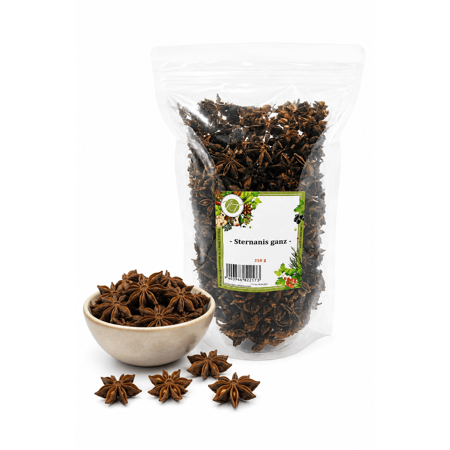 Kt 250g Whole Star Anise, Whole Illicium Verum - 1a Quality