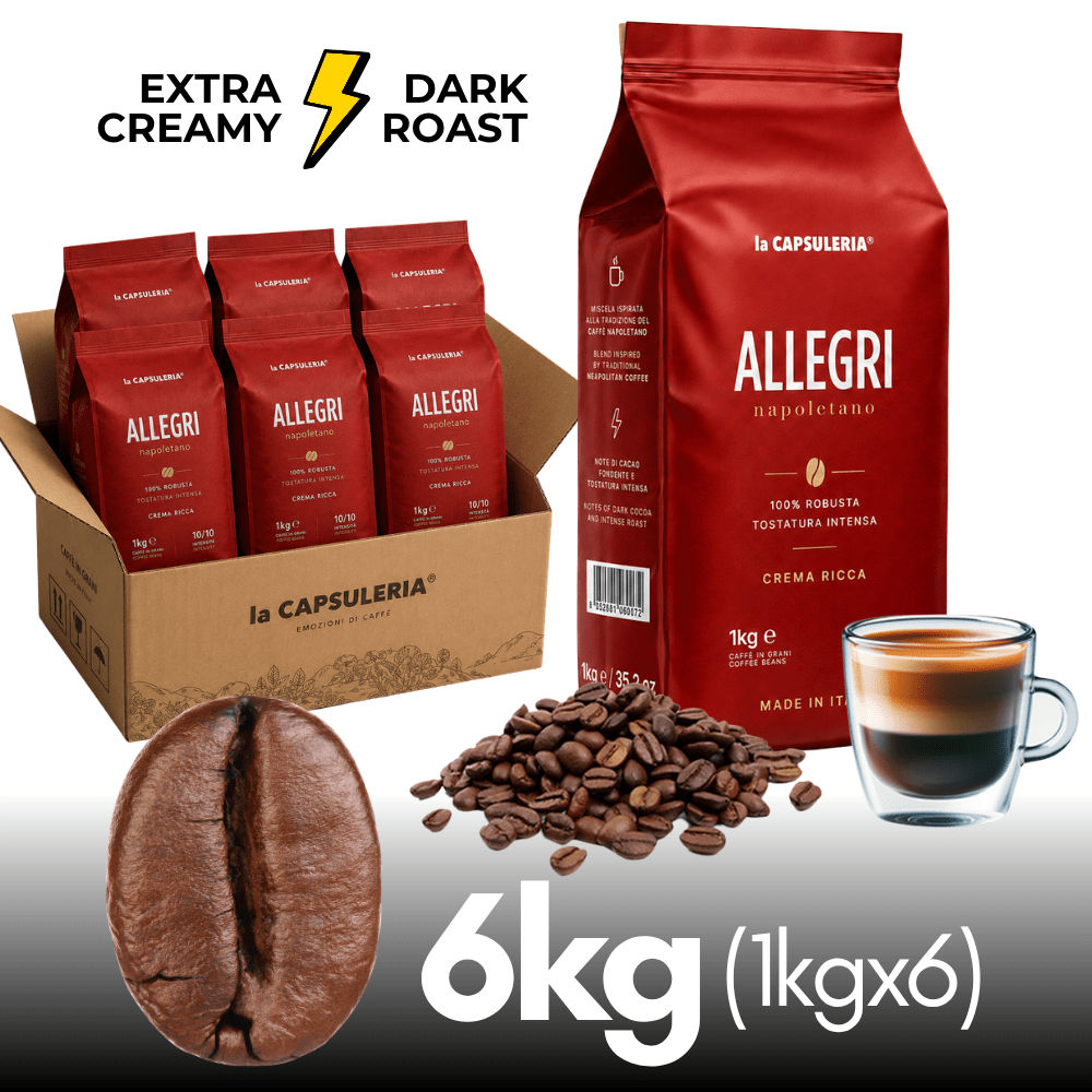 item picture     coffee 6 kg   of 1 kg each   and full body coffee beans with a   profile and   in   bar style  